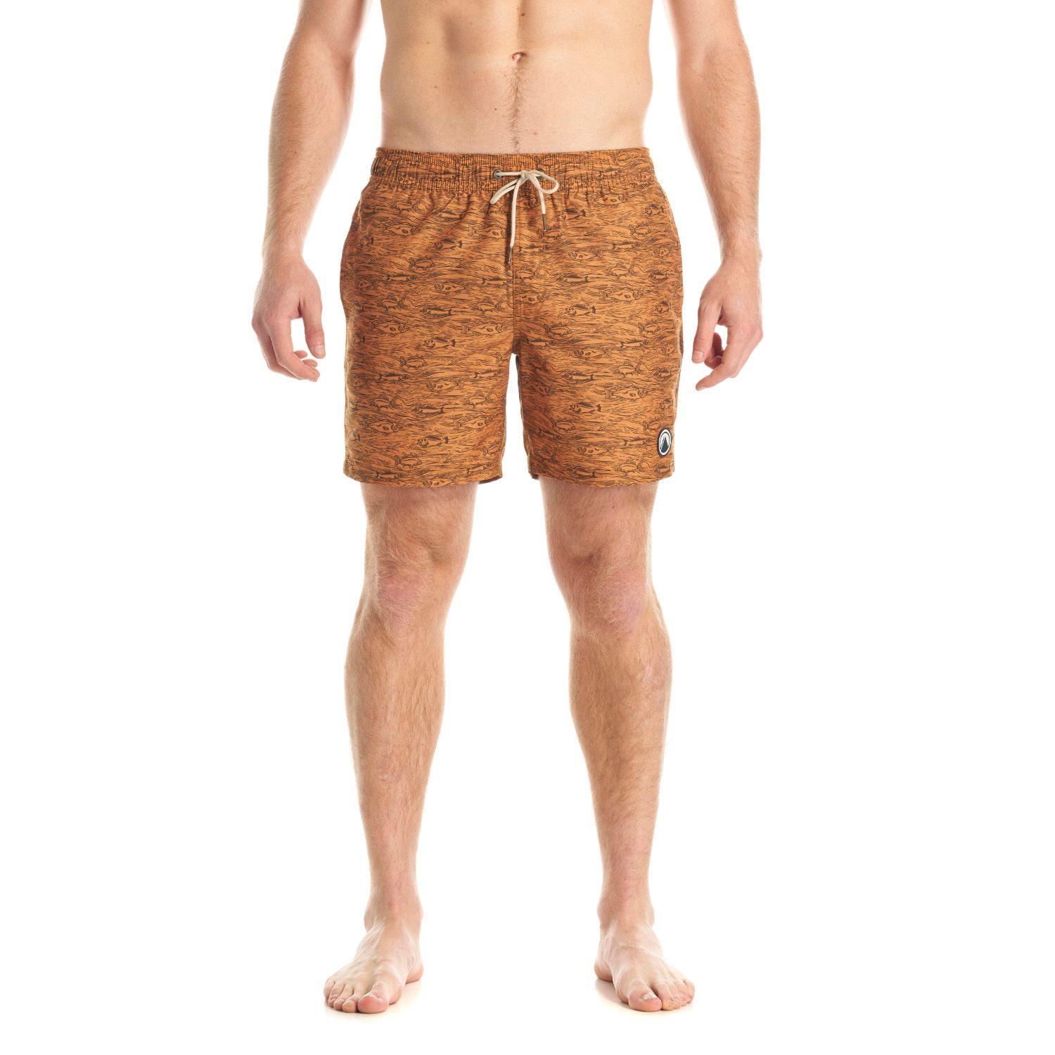 Short Hombre Aqua Swimwear Print mostaza Lippi-1