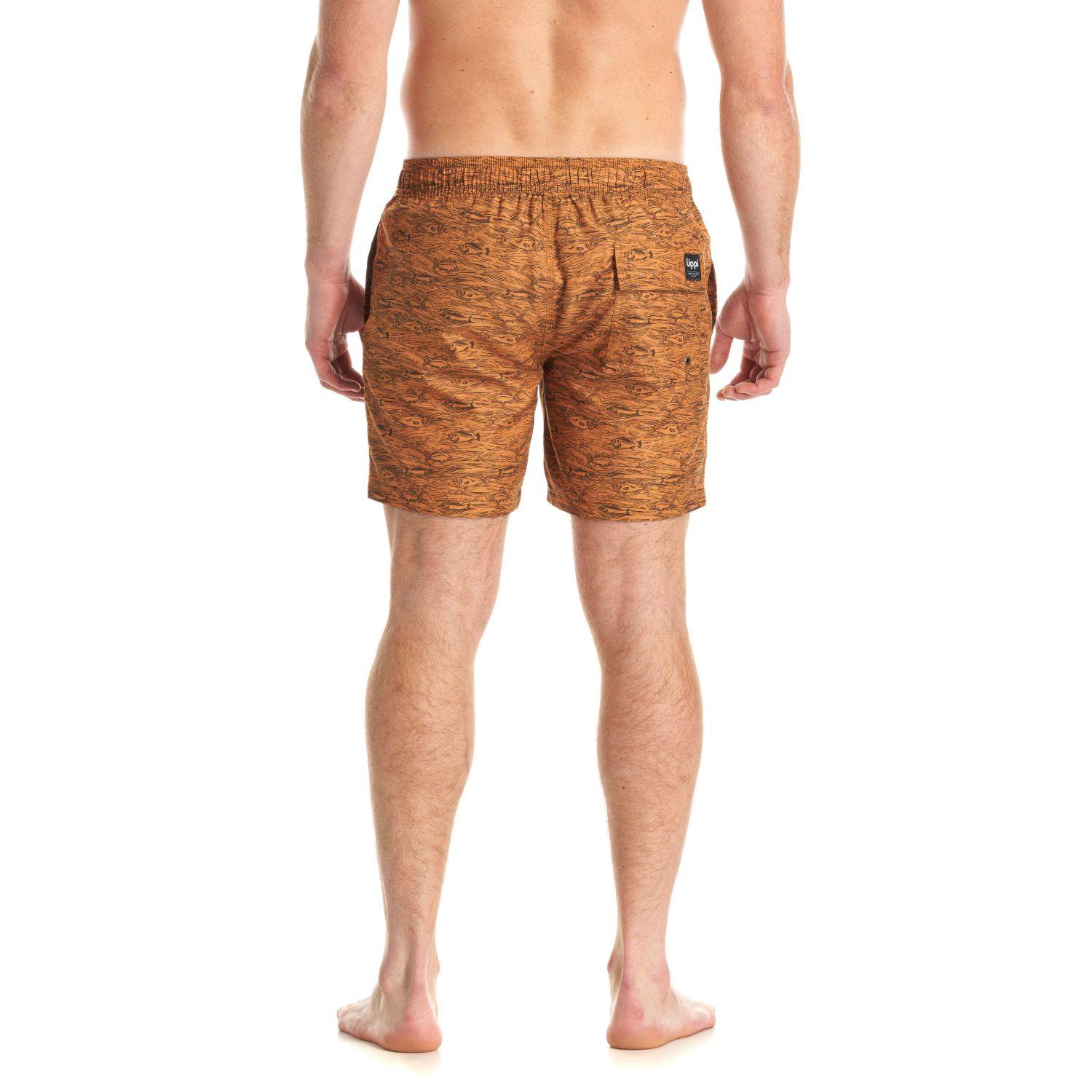 Short Hombre Aqua Swimwear Print mostaza Lippi-5
