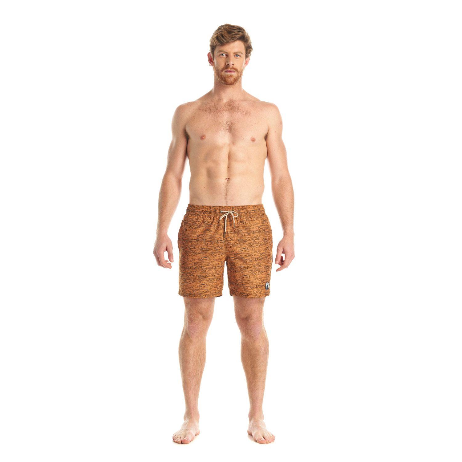 Short Hombre Aqua Swimwear Print mostaza Lippi-8