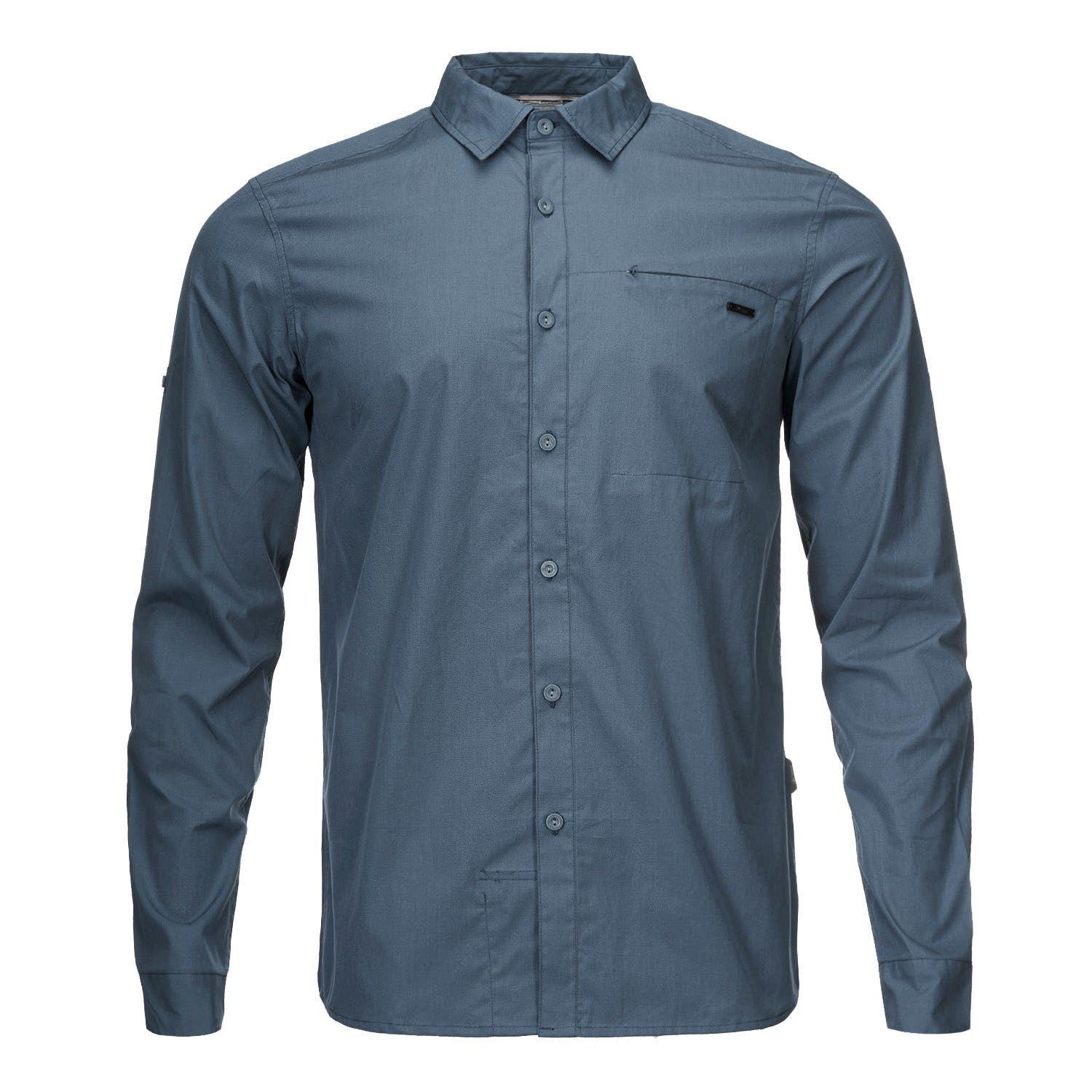 Camisa Hombre Alloy Long Sleeve Shirt Melange Azul Marino Lippi V23-0