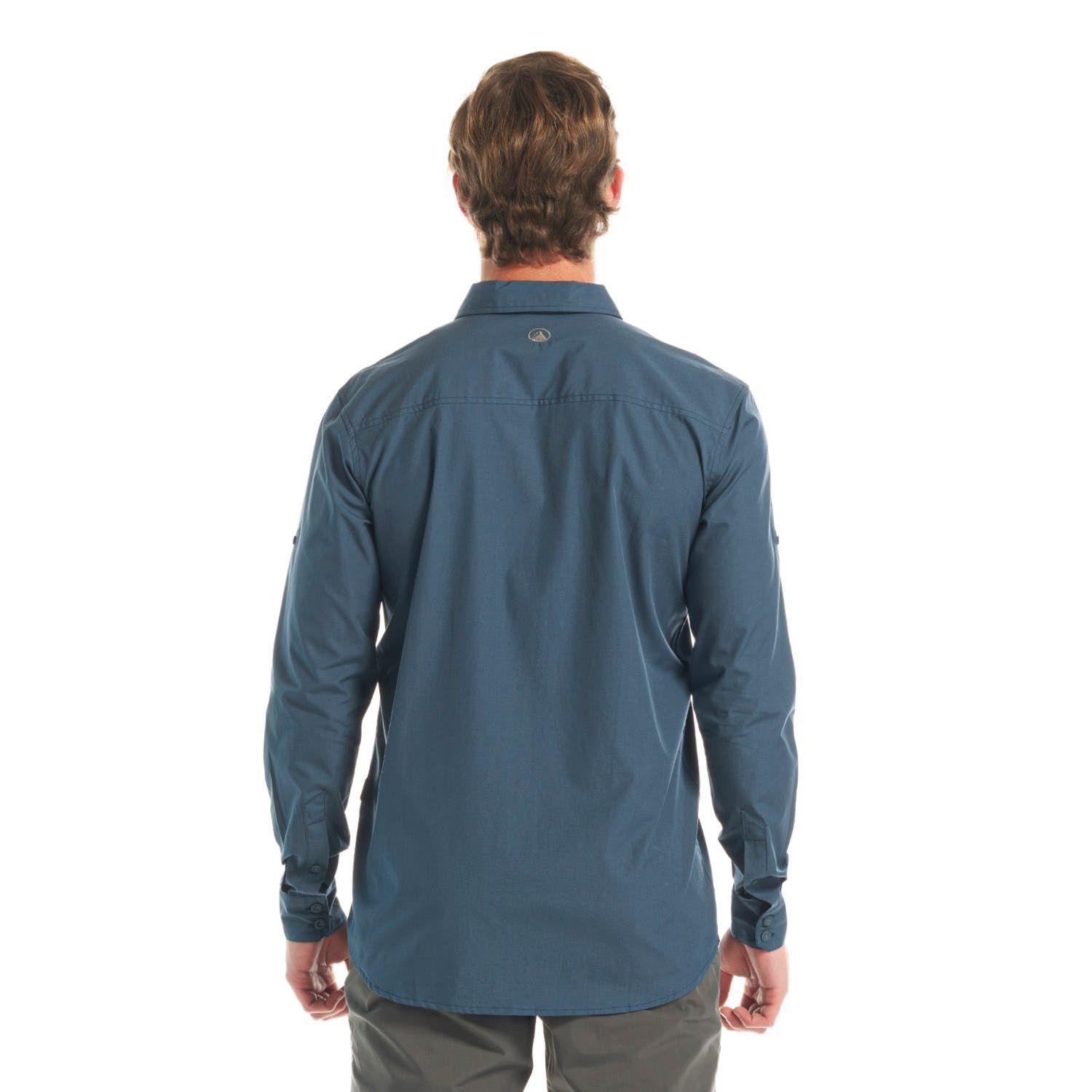 Camisa Hombre Alloy Long Sleeve Shirt Melange Azul Marino Lippi V23-5