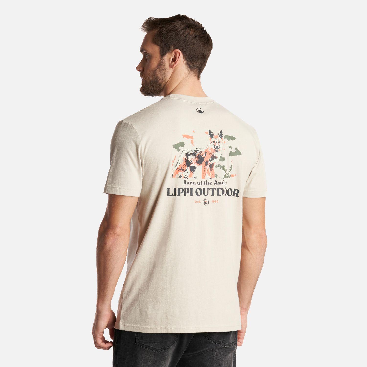 Polera Hombre Travel Fox T-Shirt Crema Lippi-3