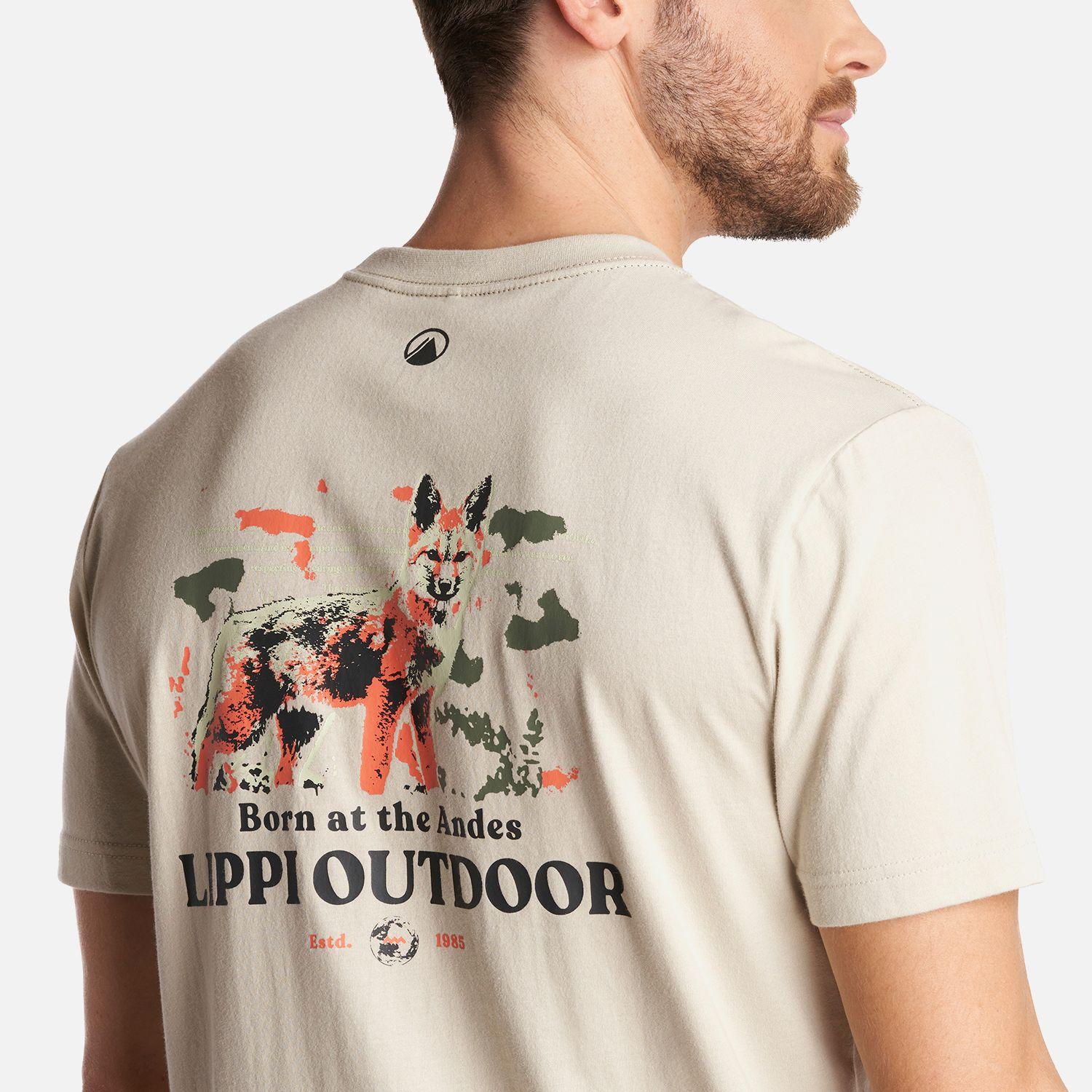 Polera Hombre Travel Fox T-Shirt Crema Lippi-4