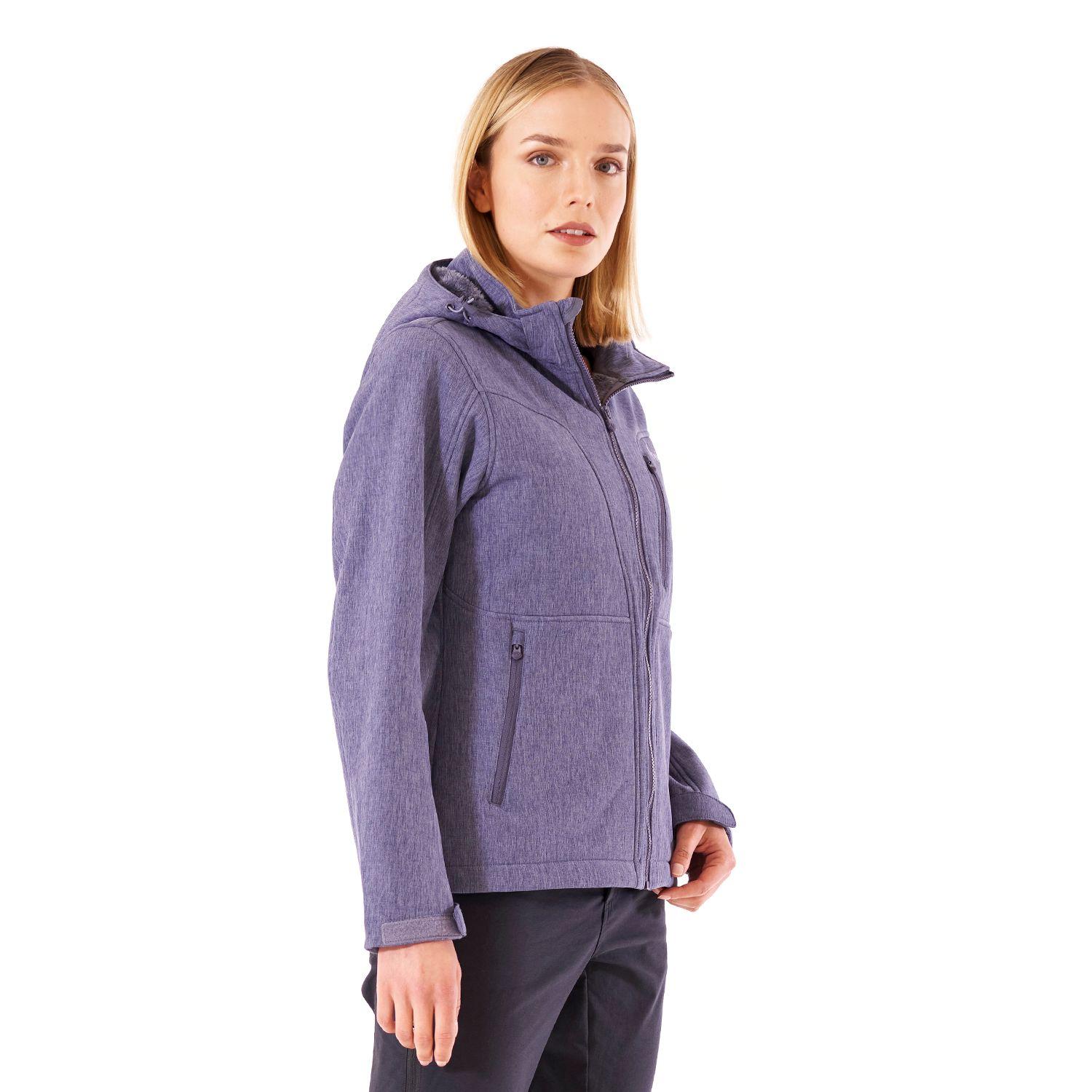 Chaqueta Mujer Macaya Softshell Hoody Jacket Melange Azul Lavanda Lippi I20-2