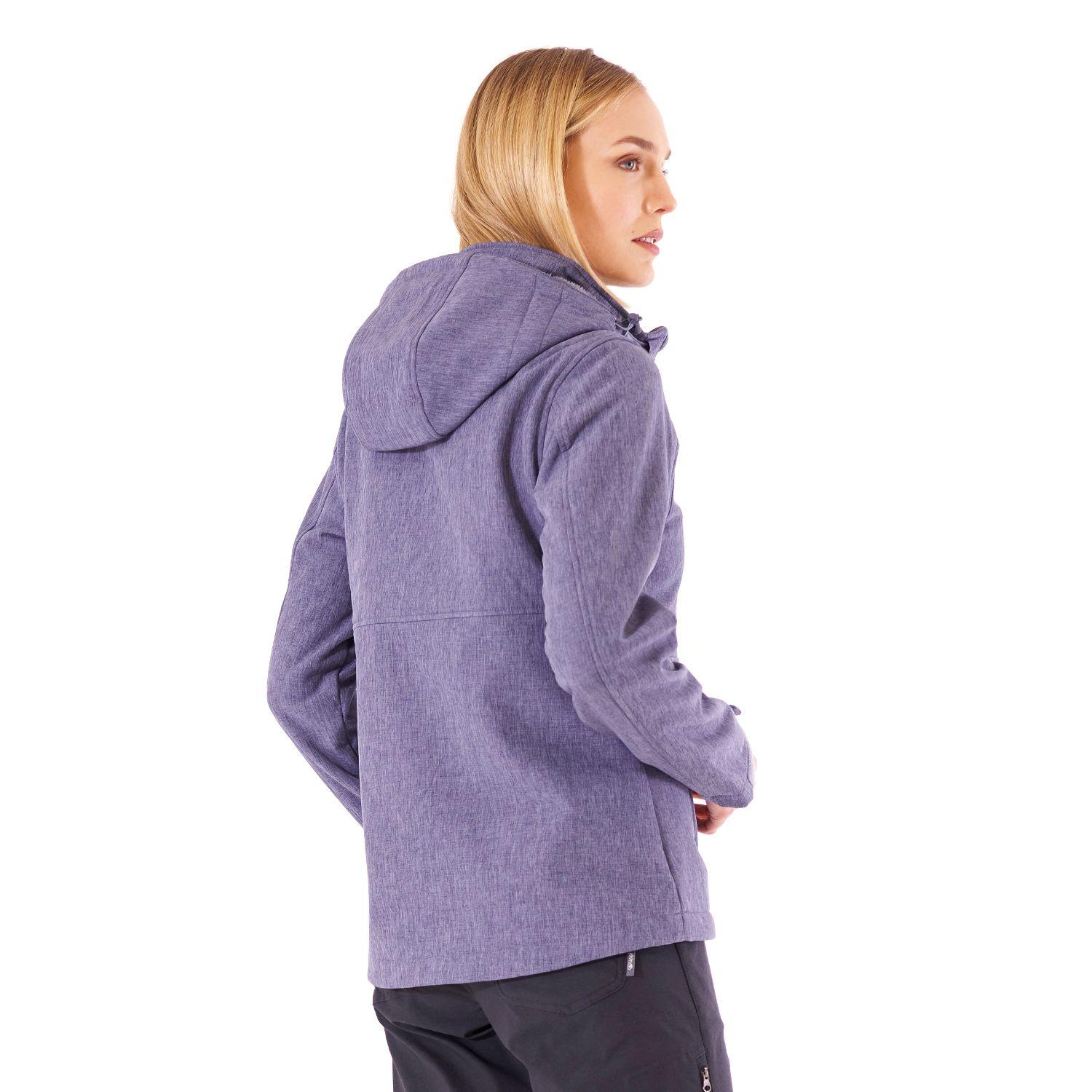 Chaqueta Mujer Macaya Softshell Hoody Jacket Melange Azul Lavanda Lippi I20-3