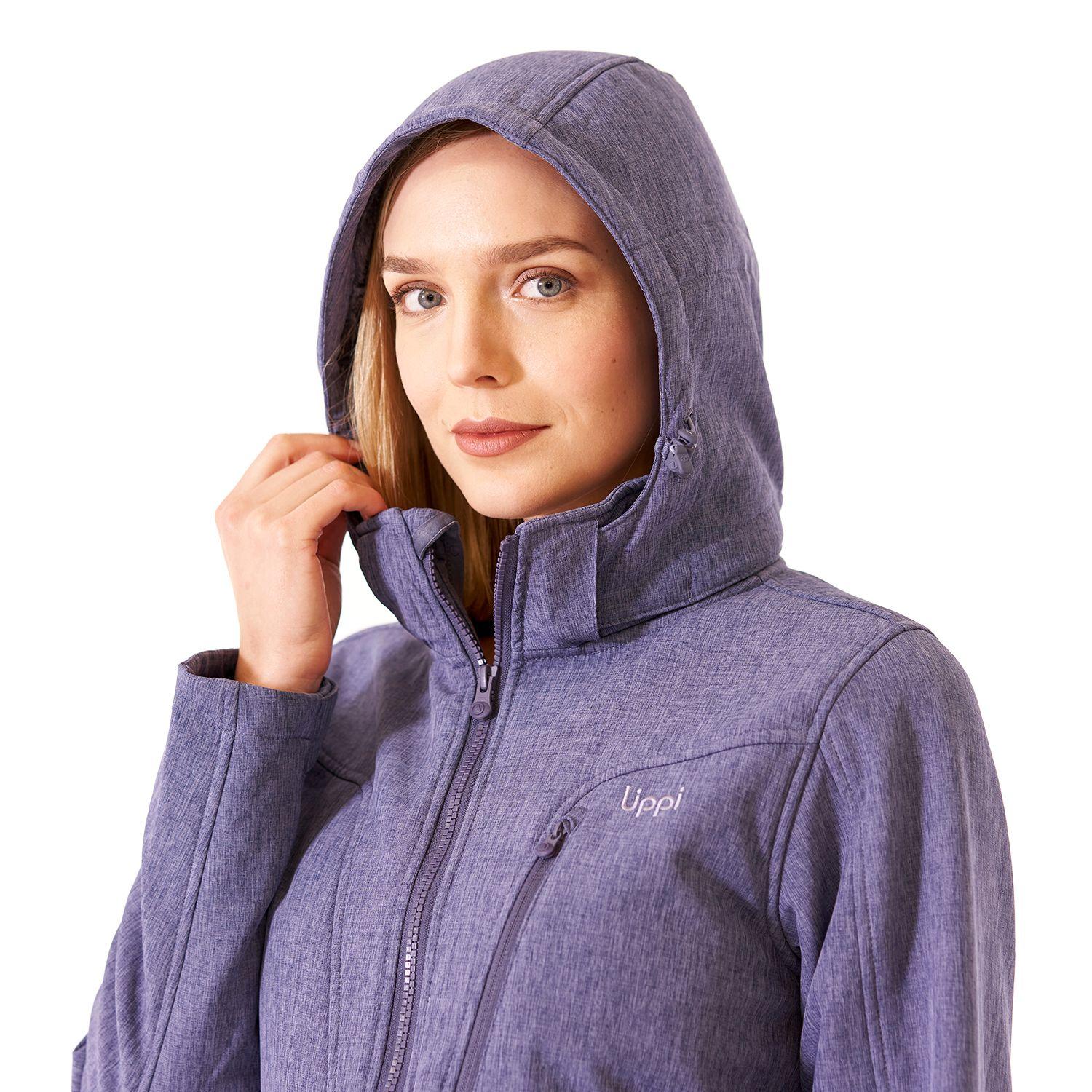 Chaqueta Mujer Macaya Softshell Hoody Jacket Melange Azul Lavanda Lippi I20-5