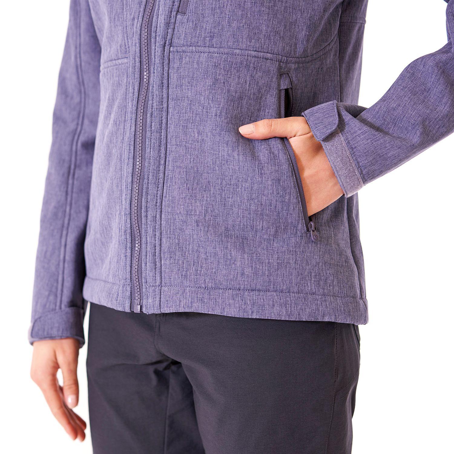 Chaqueta Mujer Macaya Softshell Hoody Jacket Melange Azul Lavanda Lippi I20-6