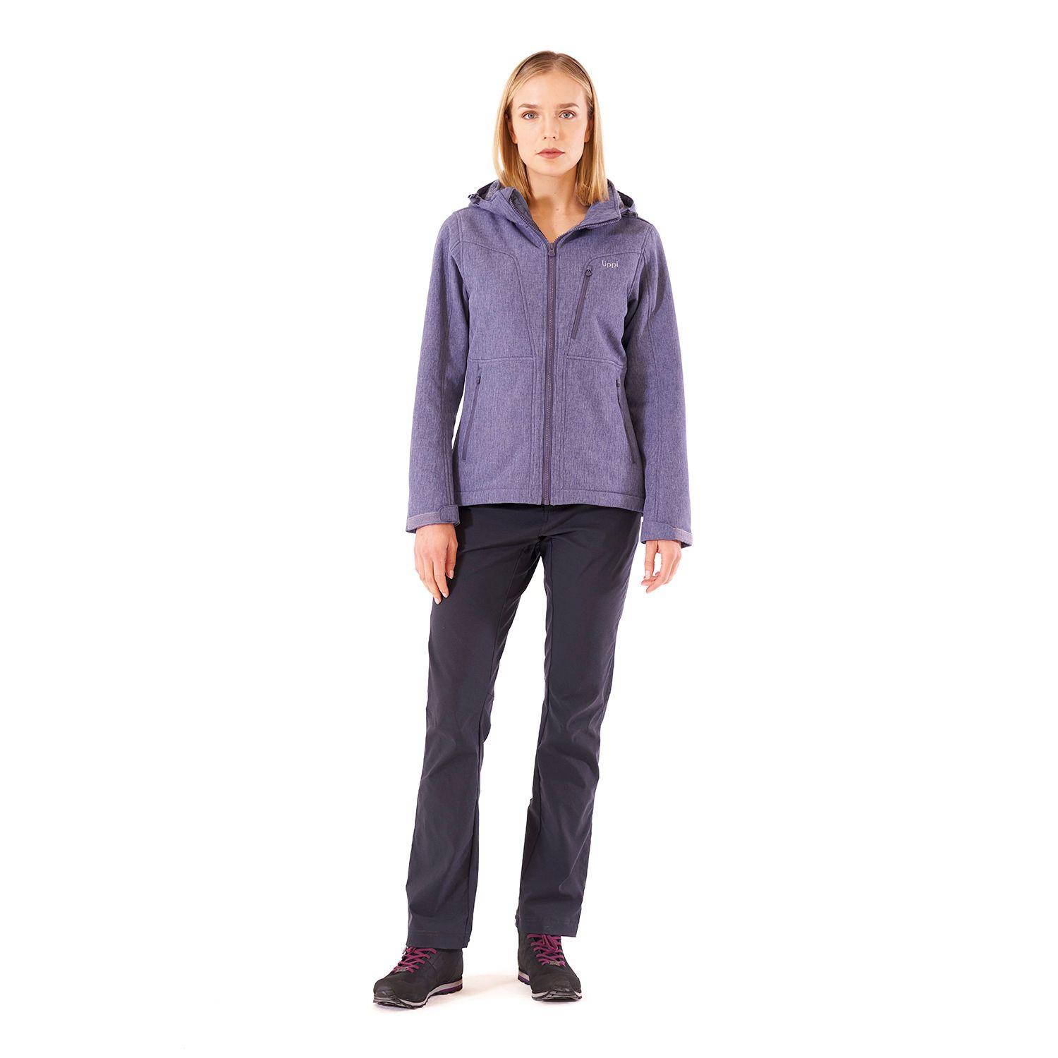 Chaqueta Mujer Macaya Softshell Hoody Jacket Melange Azul Lavanda Lippi I20-8