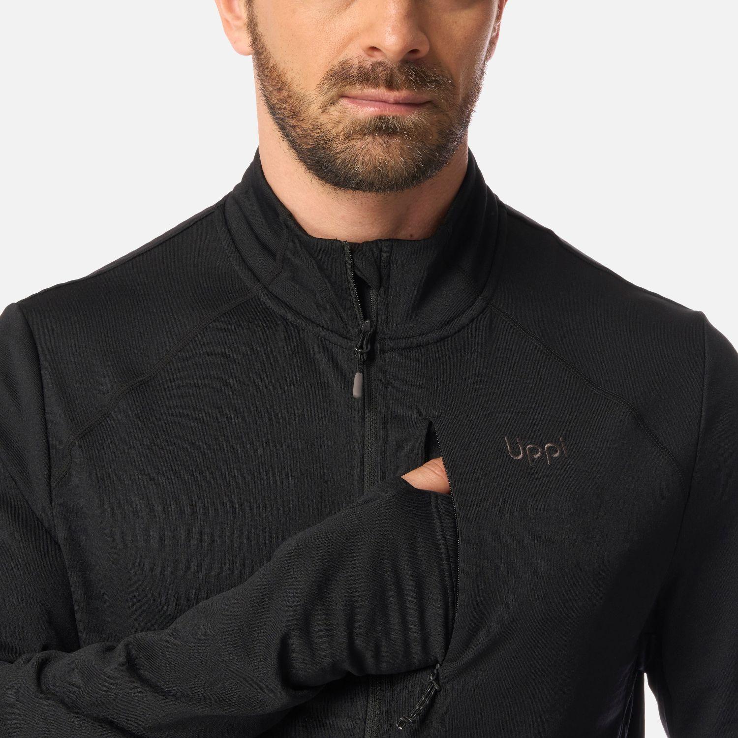 Polerón Hombre Viedma 1000 Nano-F Full Zip Negro Lippi-3
