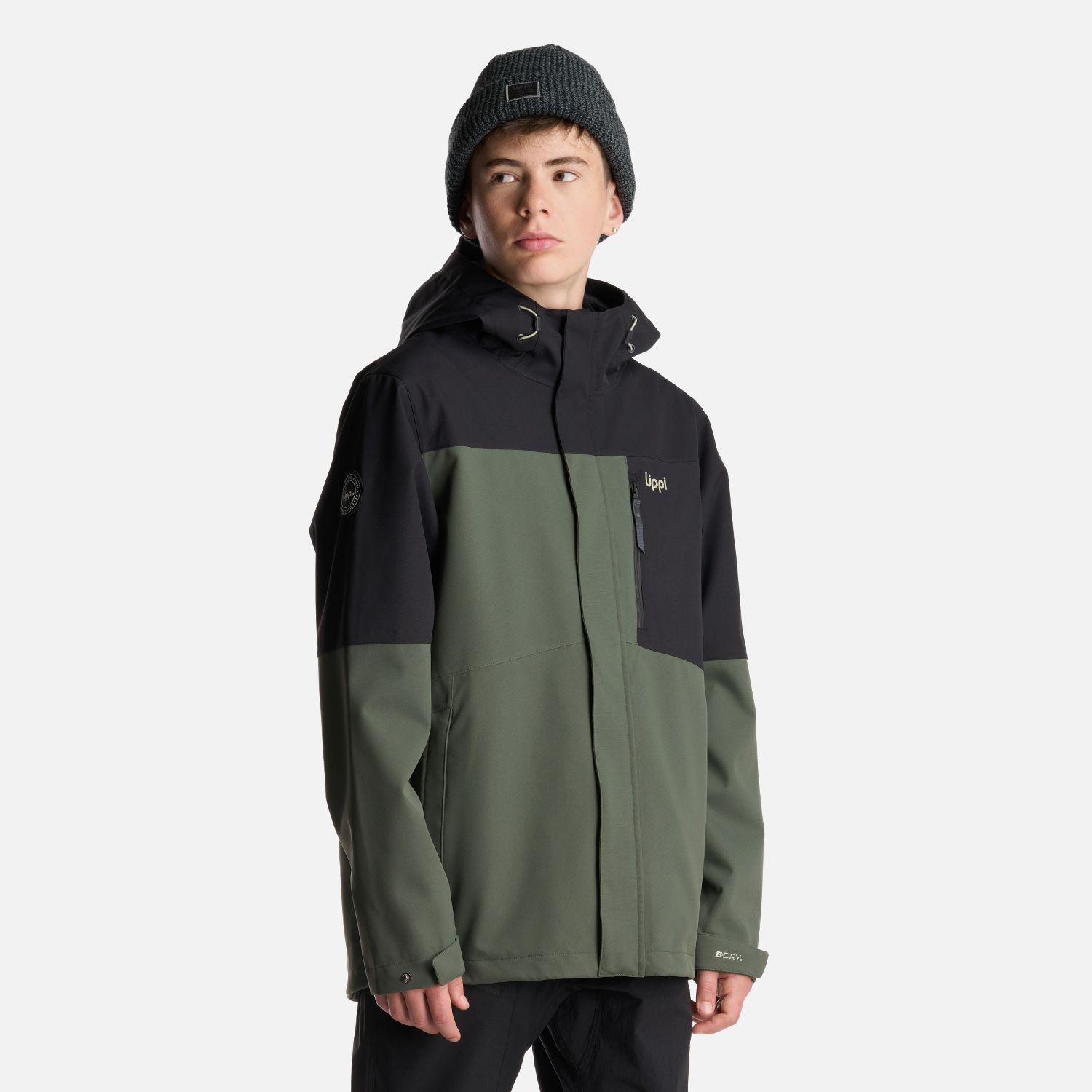Chaqueta Teen Boy Massif B-Dry Hoody Jacket Verde Militar Lippi-2