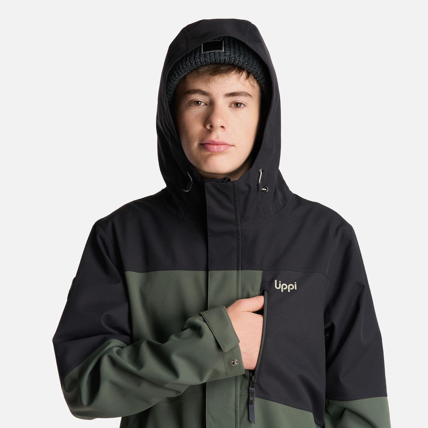 Chaqueta Teen Boy Massif B-Dry Hoody Jacket Verde Militar Lippi-4