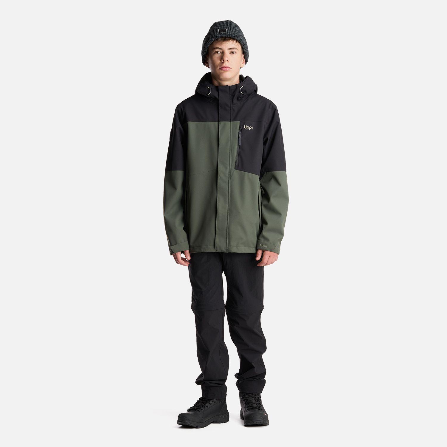 Chaqueta Teen Boy Massif B-Dry Hoody Jacket Verde Militar Lippi-7