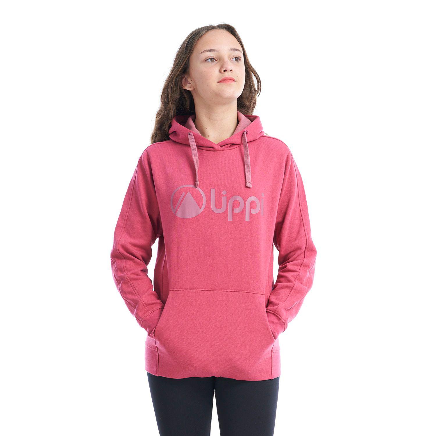 Poleron Teen Girl Insigne Hoody Sweatshirt Rosa Oscuro Lippi-1