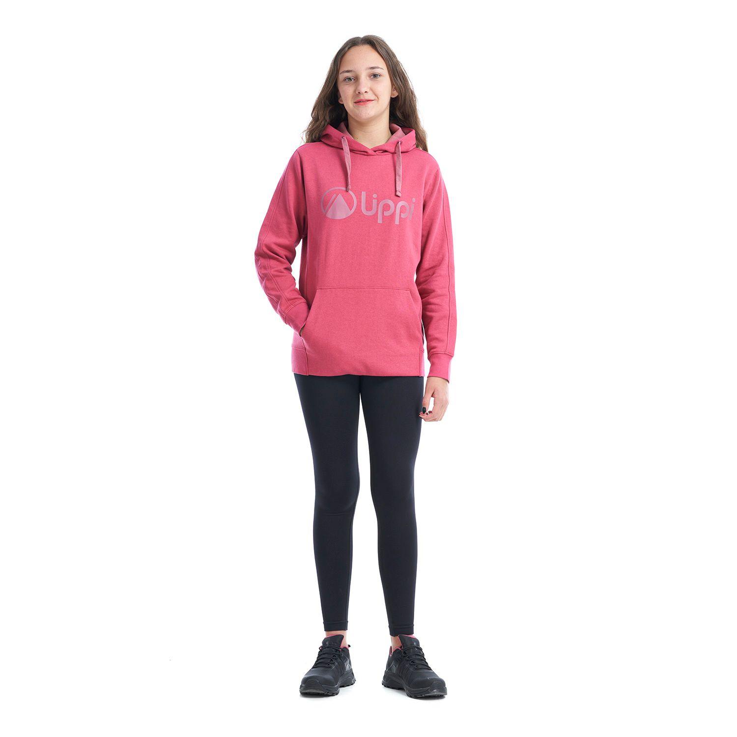 Poleron Teen Girl Insigne Hoody Sweatshirt Rosa Oscuro Lippi-4