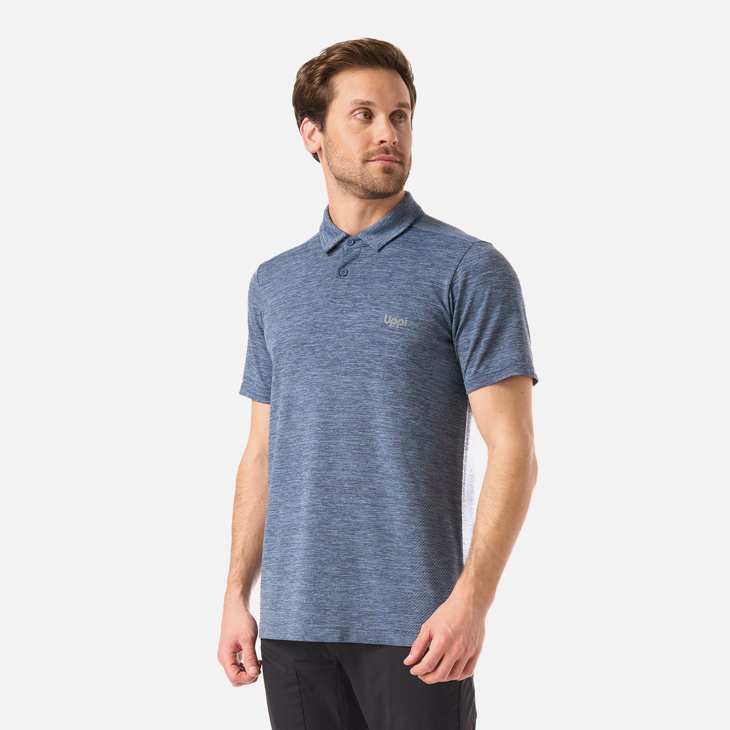 Polera Hombre B-Classic Seamless Polo Azul Piedra Lippi V26-1