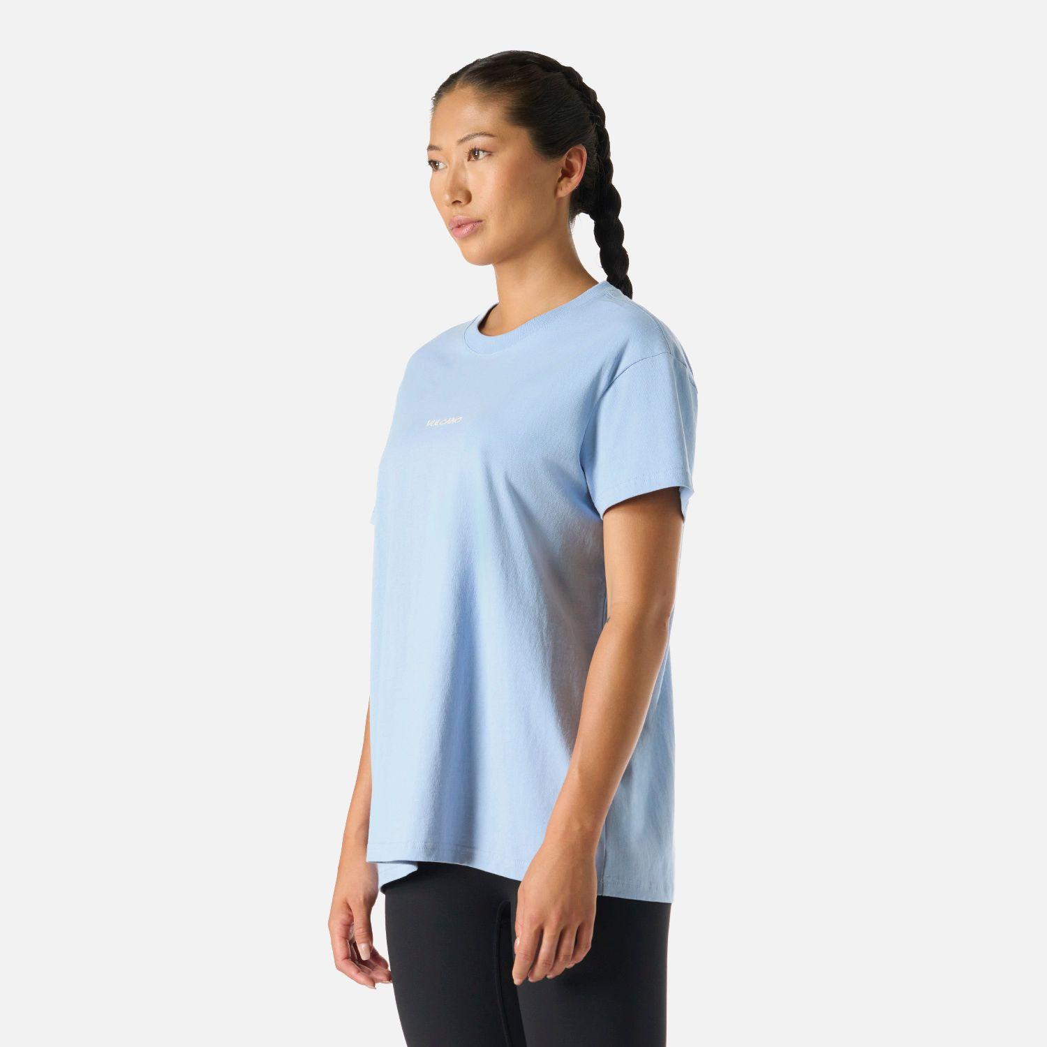Polera Mujer Cool Down T-Shirt Celeste Vulcano-1