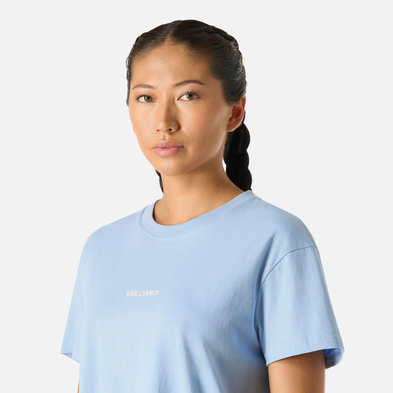 Polera Mujer Cool Down T-Shirt Celeste Vulcano-3