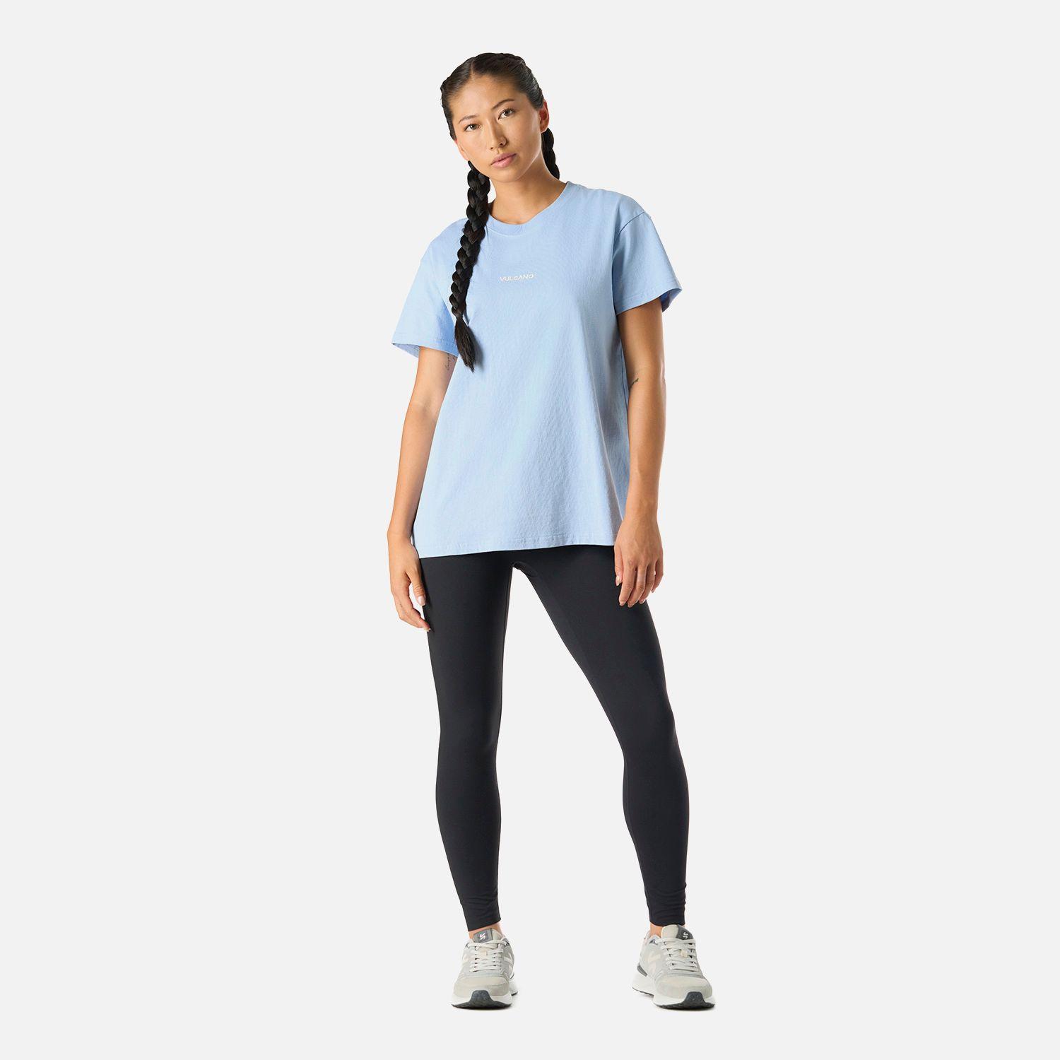 Polera Mujer Cool Down T-Shirt Celeste Vulcano-5