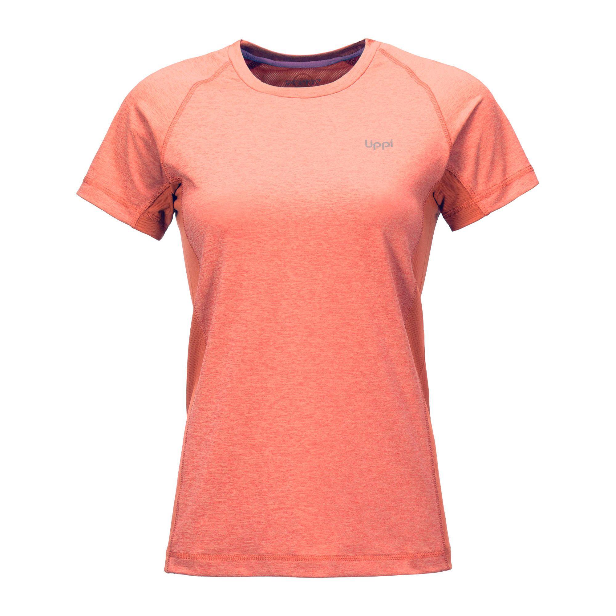 Polera Mujer Fury UV-Stop T-Shirt Melange Salmon Lippi-0