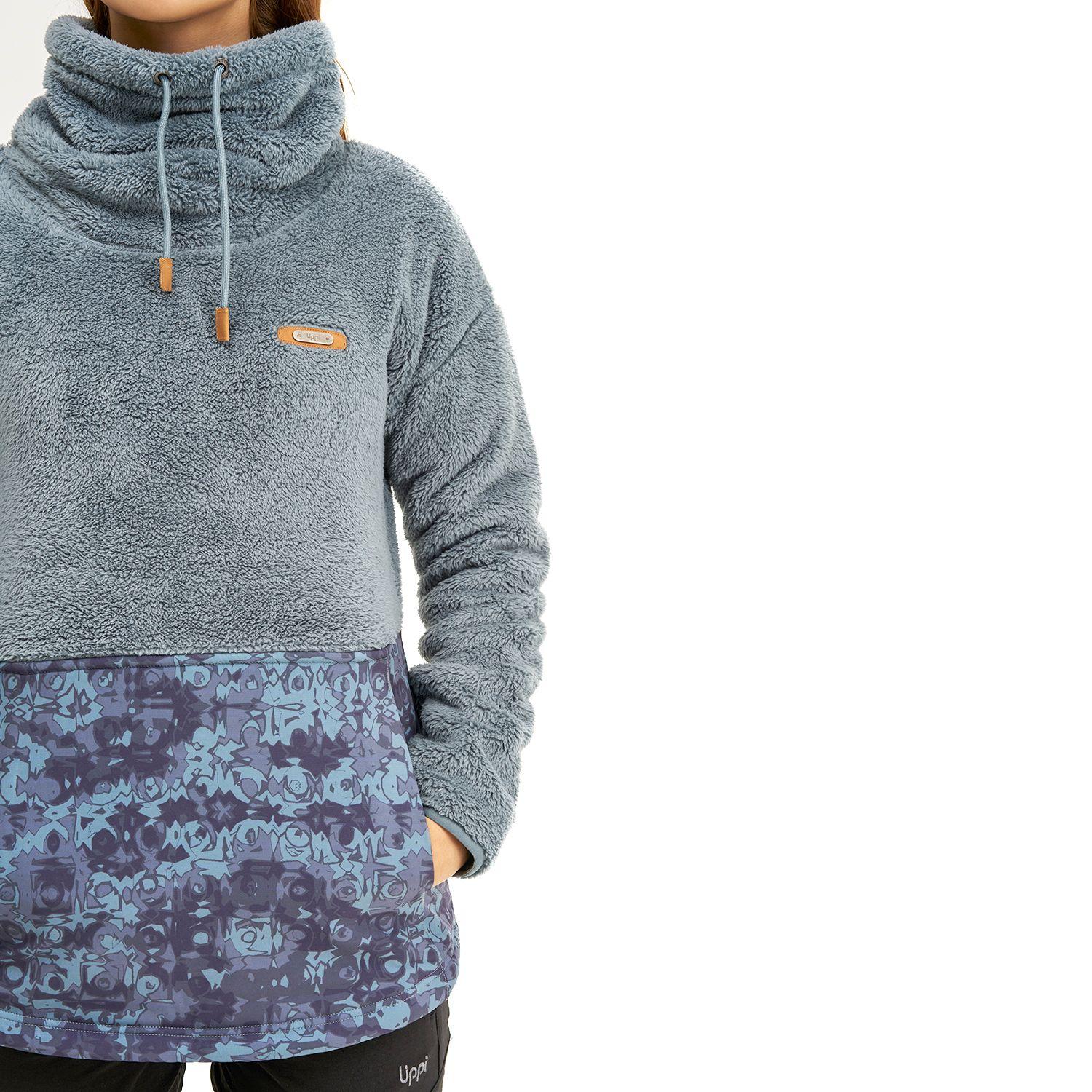 Poleron Mujer Baggy Sweatshirt Verde Grisaceo Lippi-4