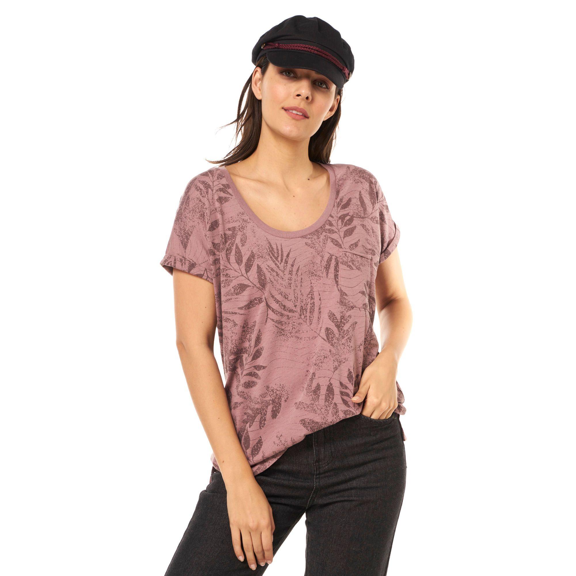 Polera Mujer Asómate Print Lila Haka Honu-0