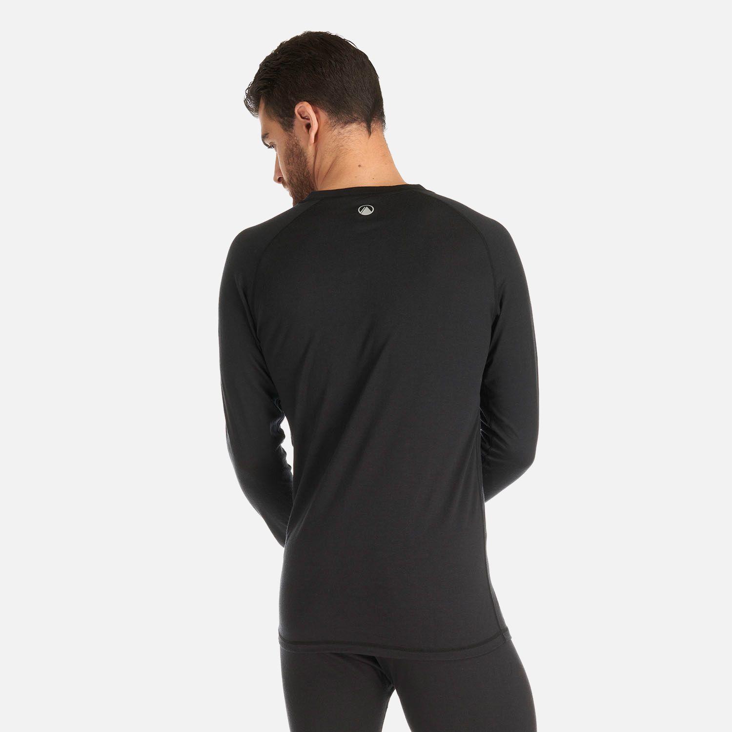 Primera Capa Hombre Skintec Merino Top Negro Lippi V26-3