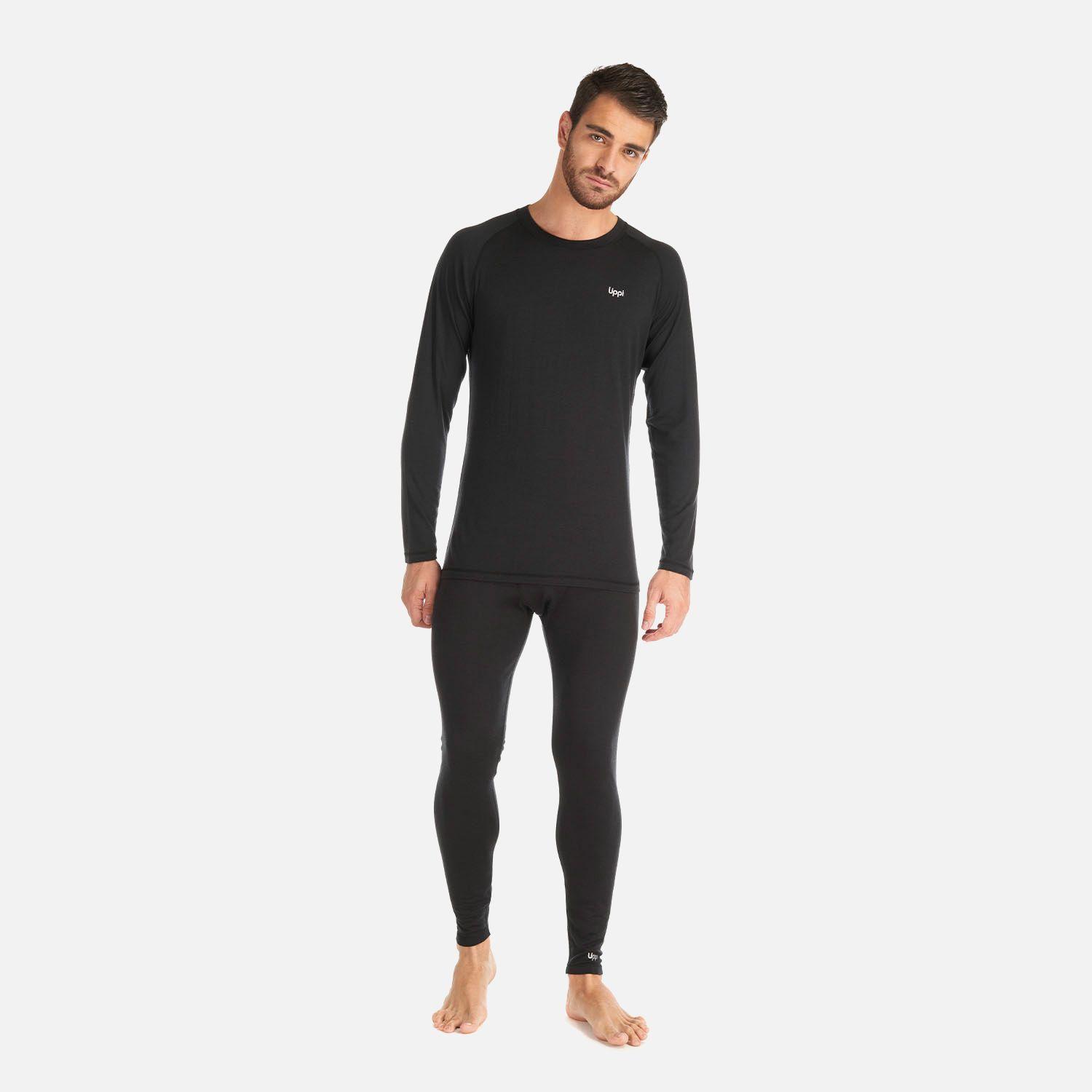 Primera Capa Hombre Skintec Merino Top Negro Lippi V26-7