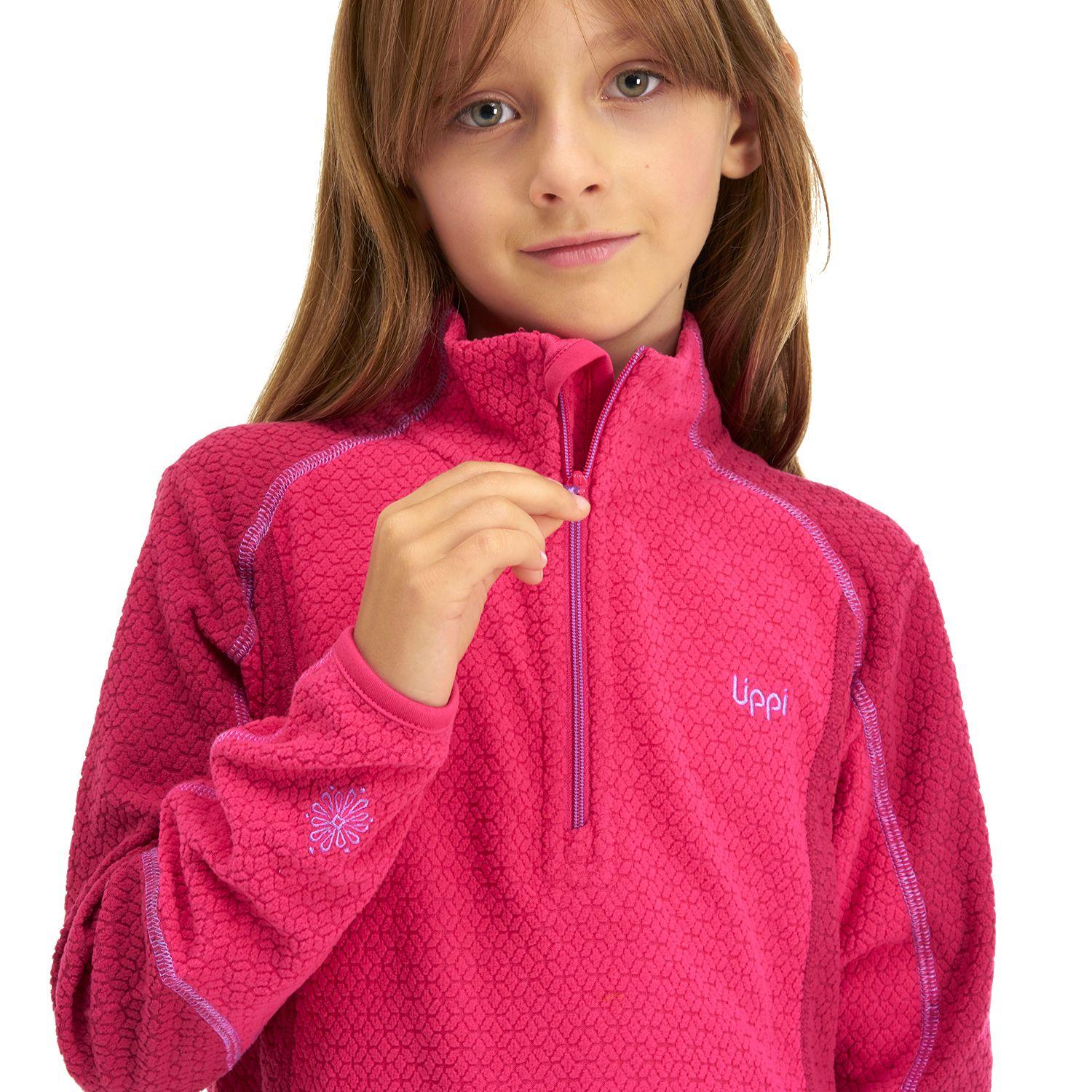 Poleron Niña Saltamontes Nano-F 1/4 Zip Frambuesa Lippi I20-4