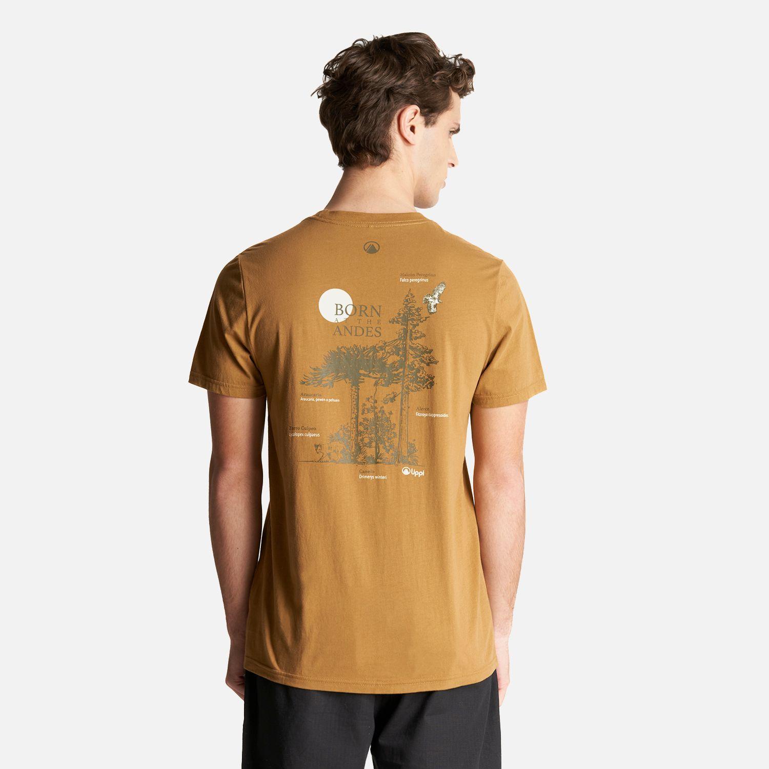 Polera Hombre Andes Forest T-Shirt Mostaza Oscuro Lippi-4