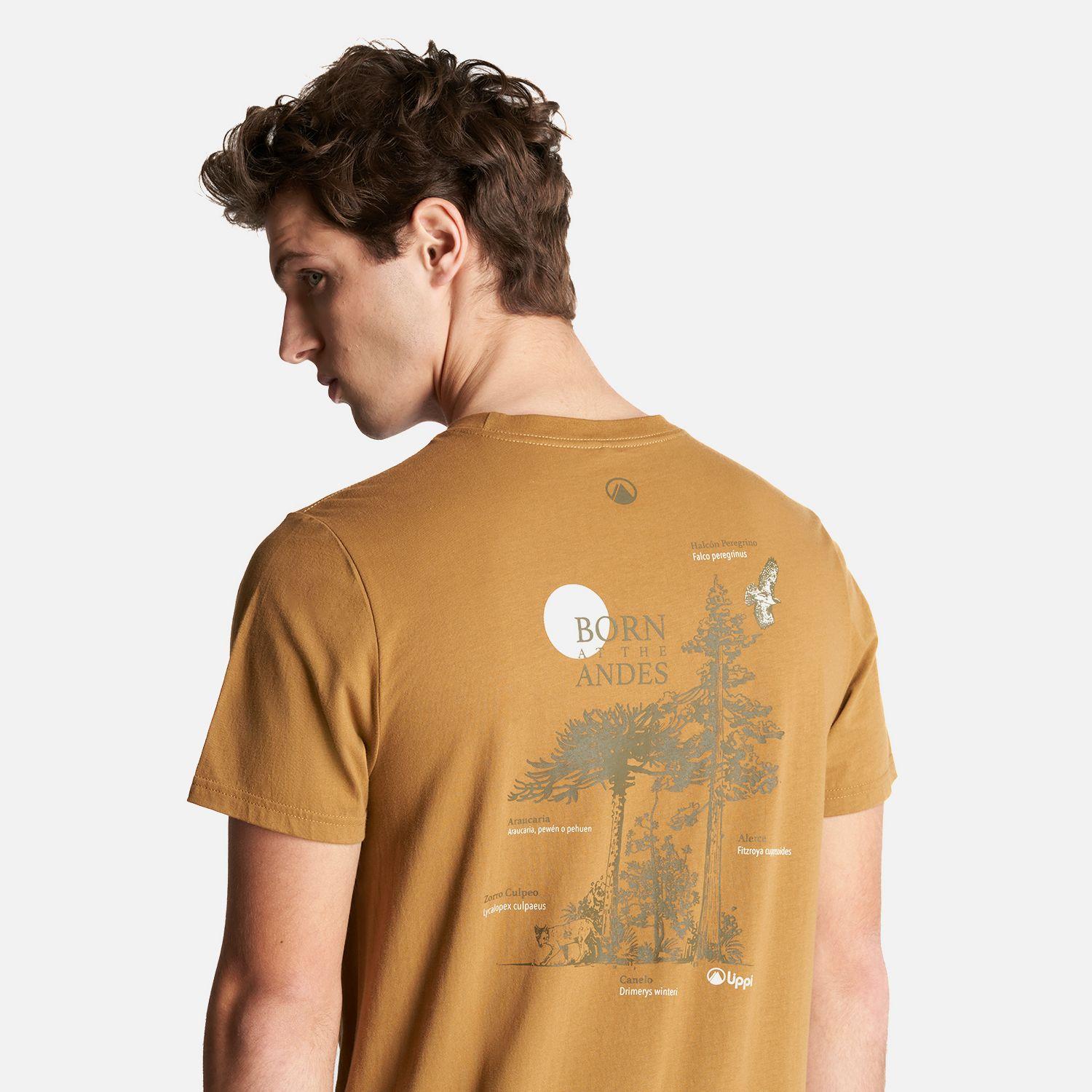 Polera Hombre Andes Forest T-Shirt Mostaza Oscuro Lippi-5