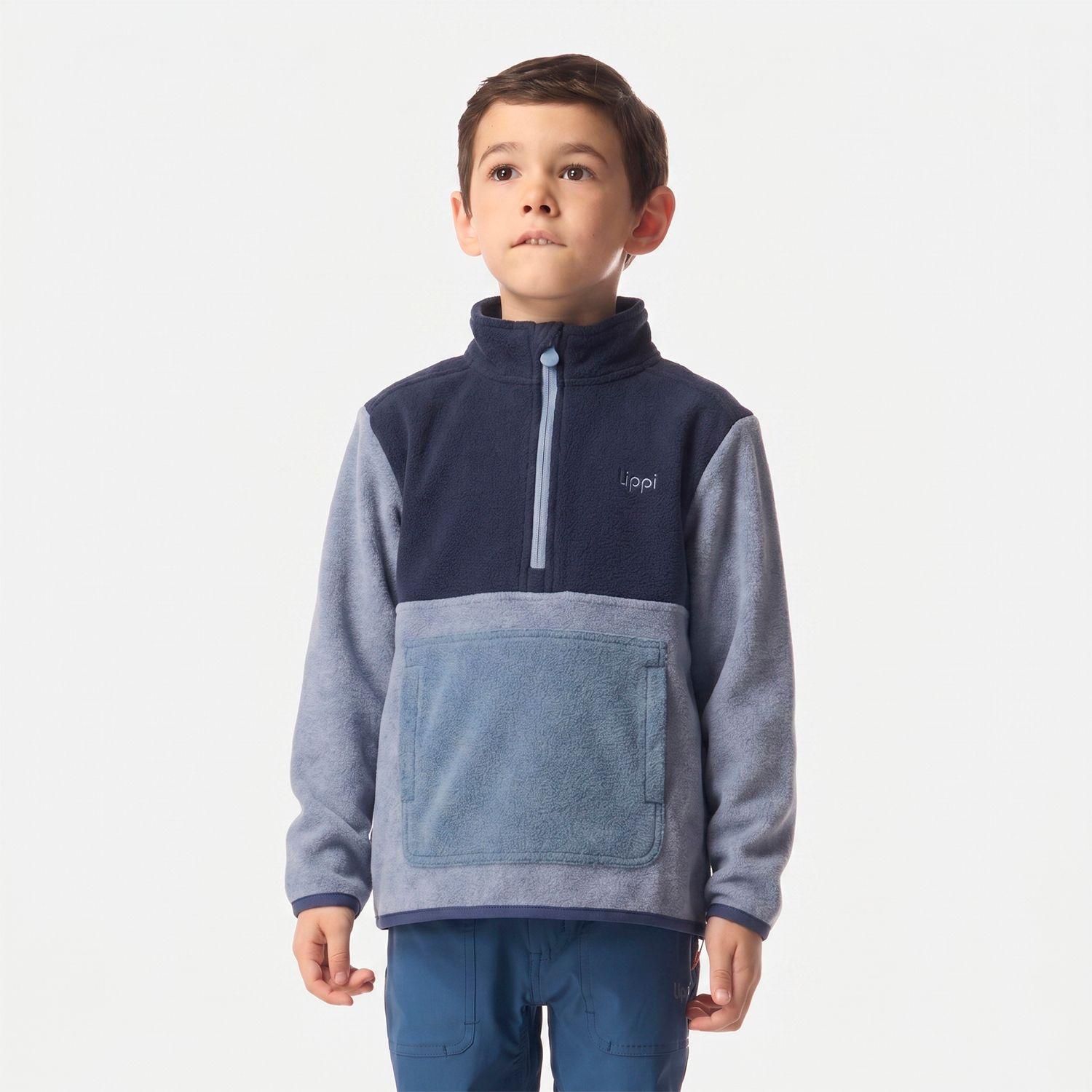 Polar Niño Forest 1/4 Zip Sweatshirt Azul Piedra Lippi I26-0