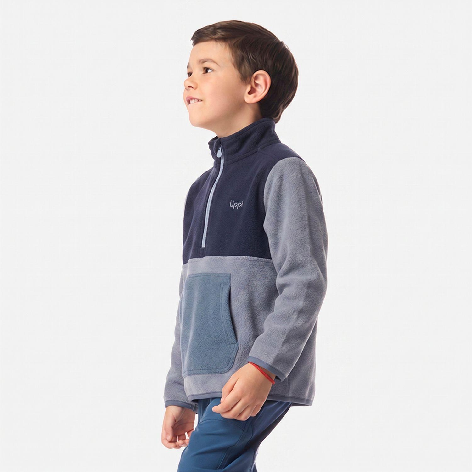 Polar Niño Forest 1/4 Zip Sweatshirt Azul Piedra Lippi I26-1