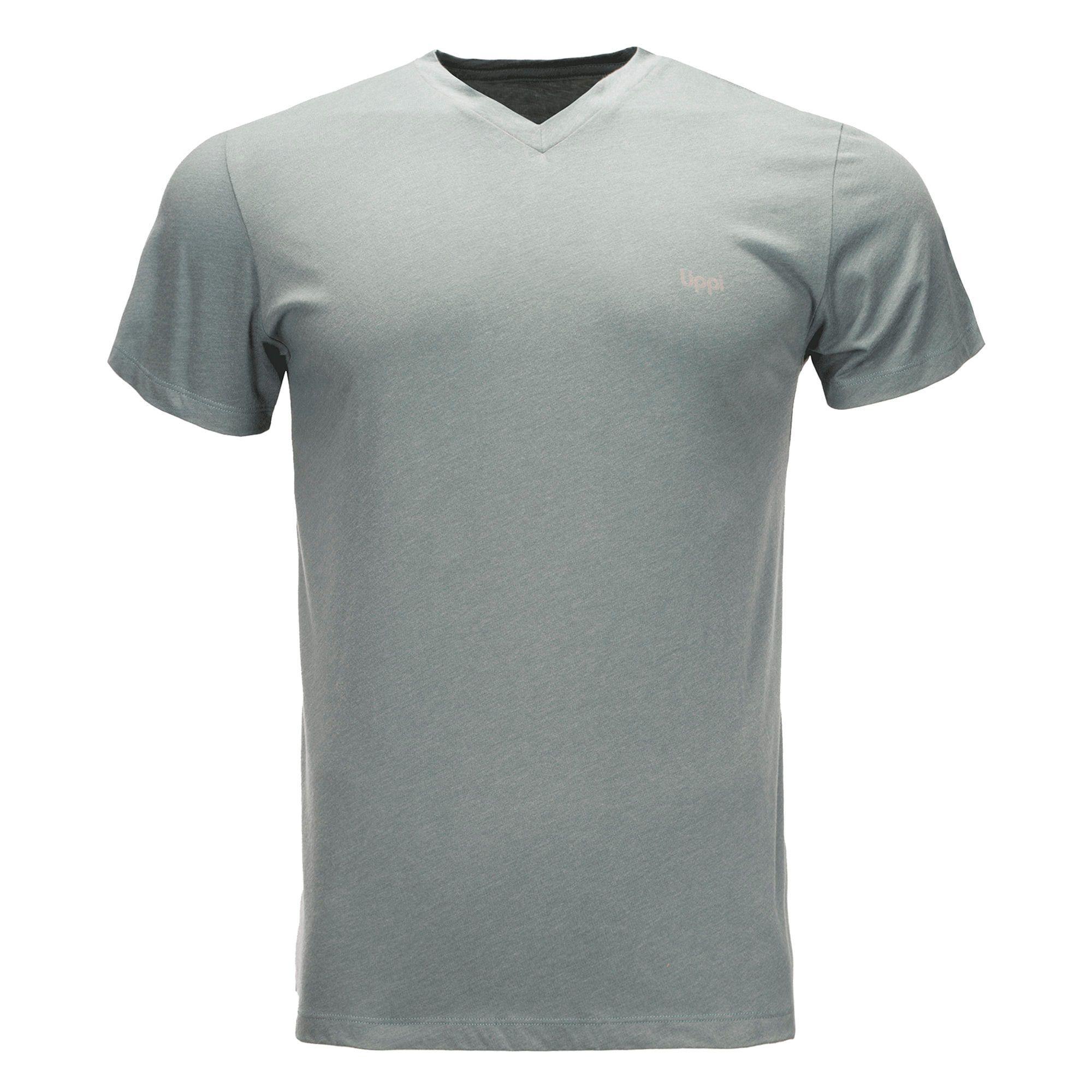 Polera Hombre Montserrat Cotton T-Shirt Melange Verde Grisaceo Lippi-0