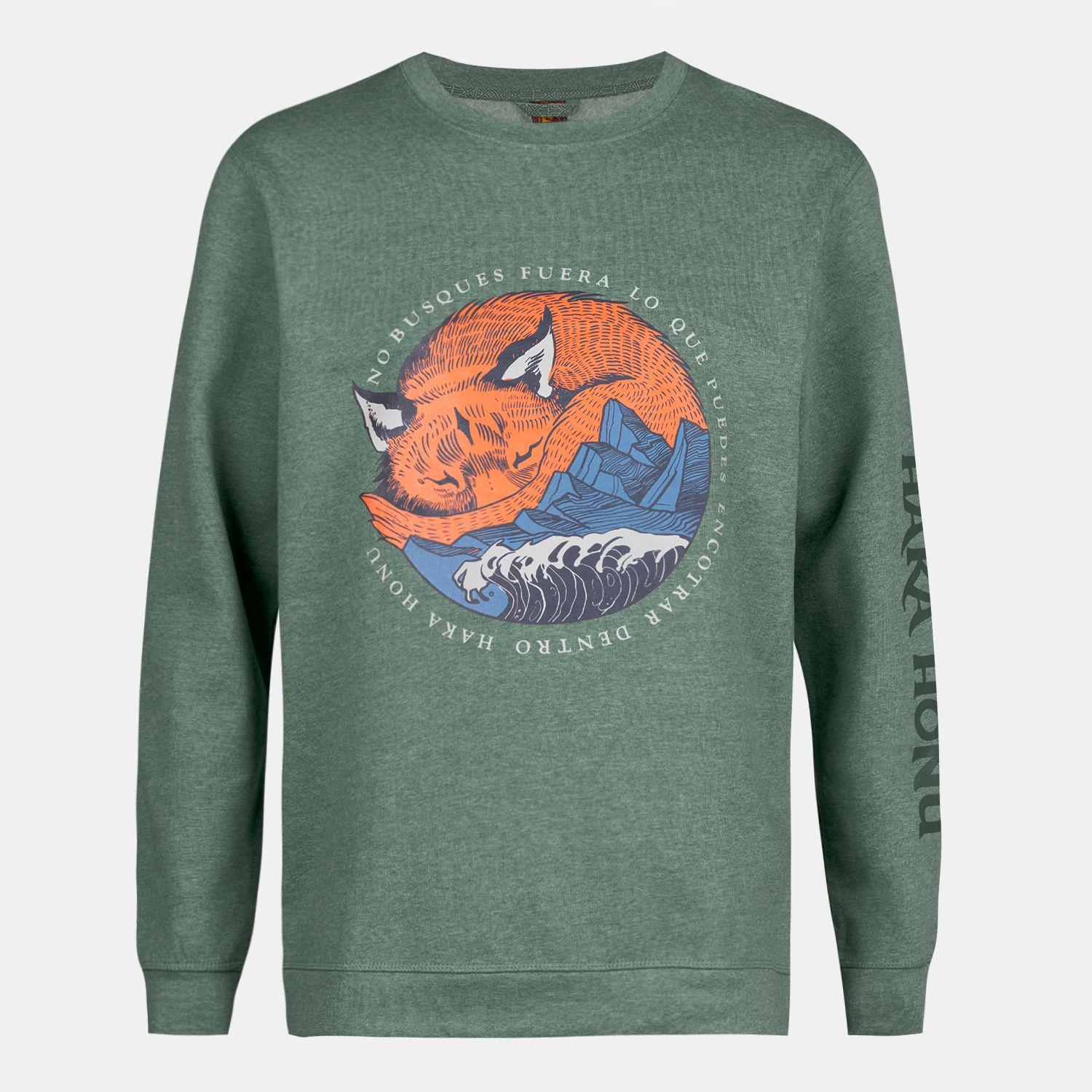 Poleron Hombre Peliculyon Verde Militar Haka Honu-0