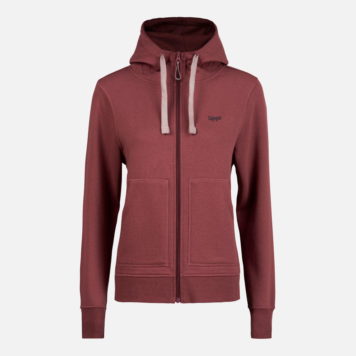 Poleron Mujer Insigne Full Zip Hoody Sweatshirt Frambuesa Oscuro Lippi-0