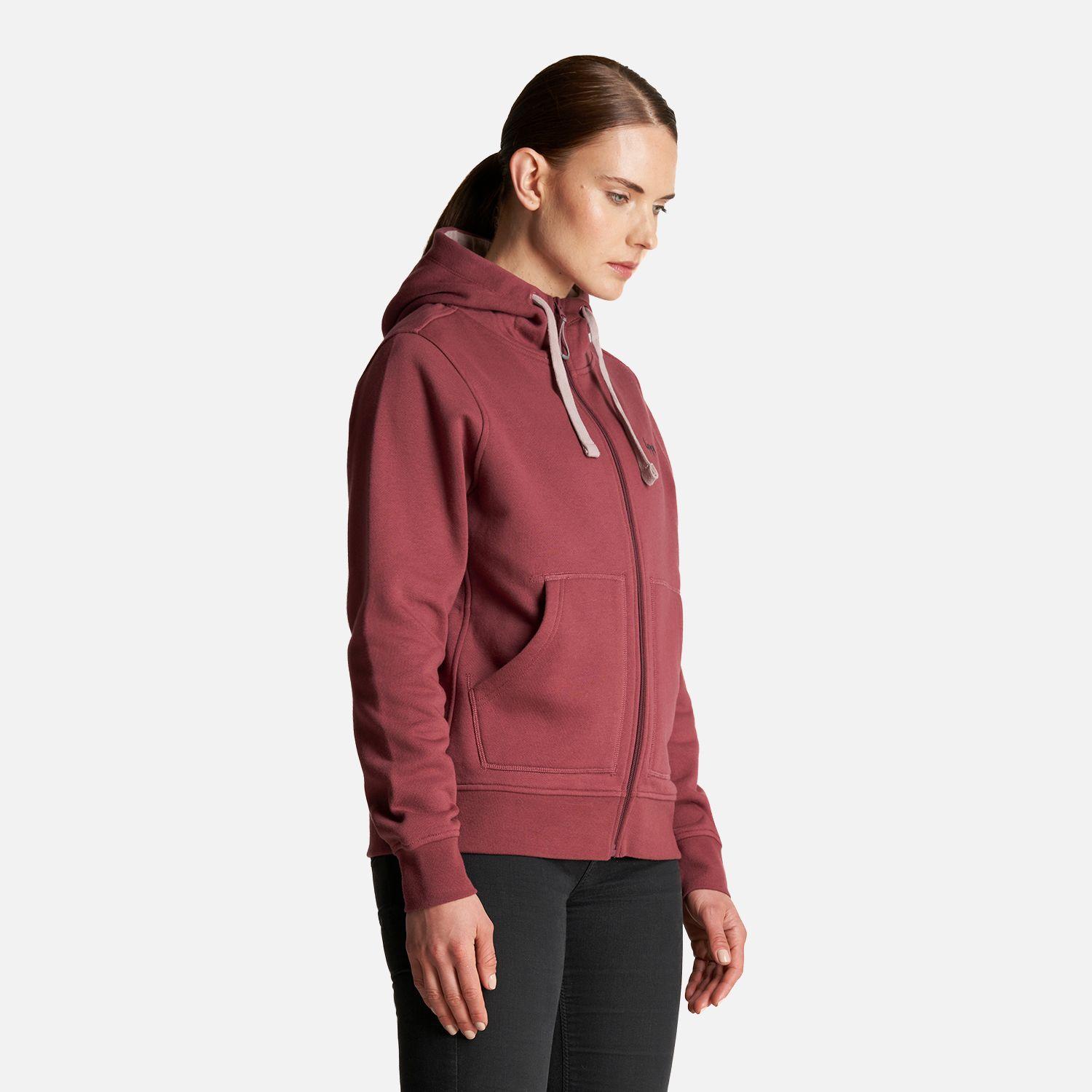 Poleron Mujer Insigne Full Zip Hoody Sweatshirt Frambuesa Oscuro Lippi-2