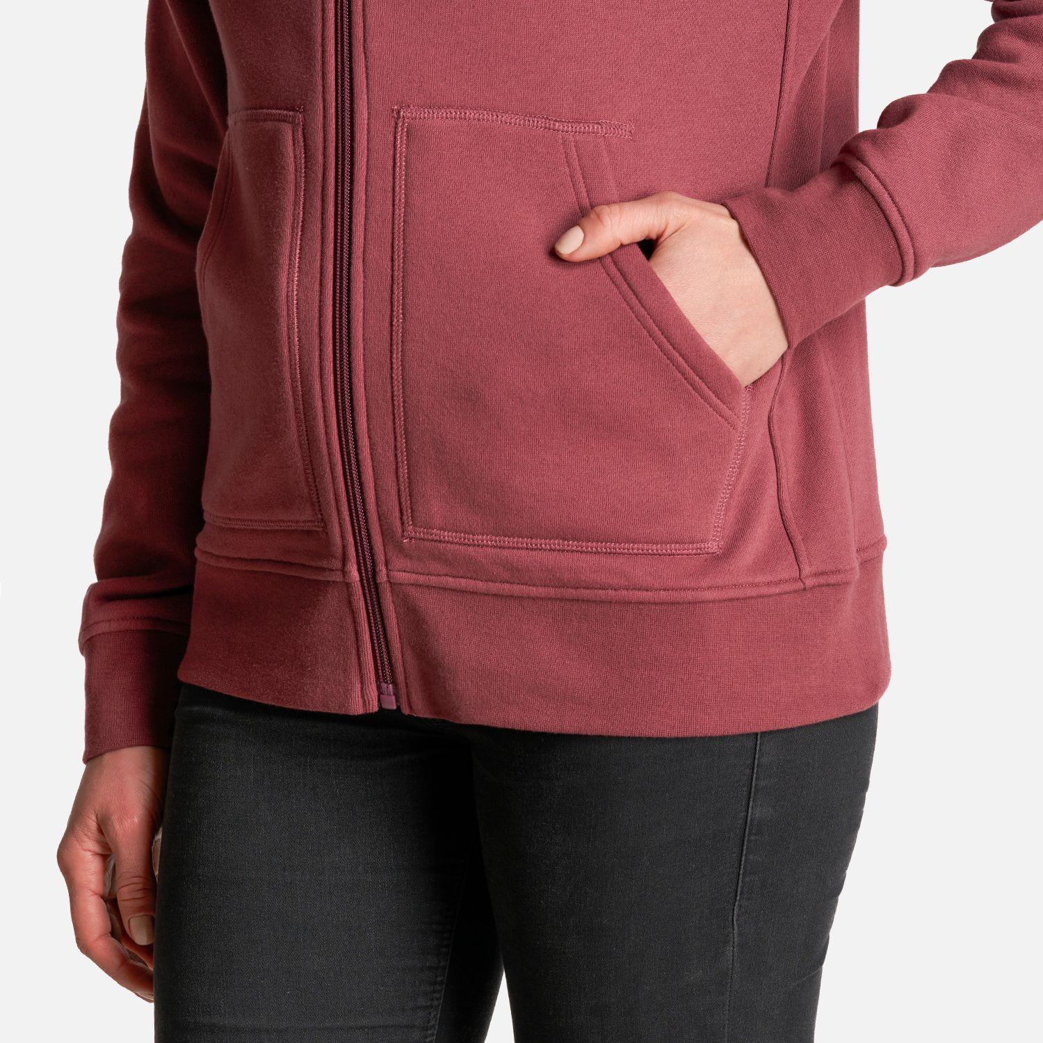 Poleron Mujer Insigne Full Zip Hoody Sweatshirt Frambuesa Oscuro Lippi-6