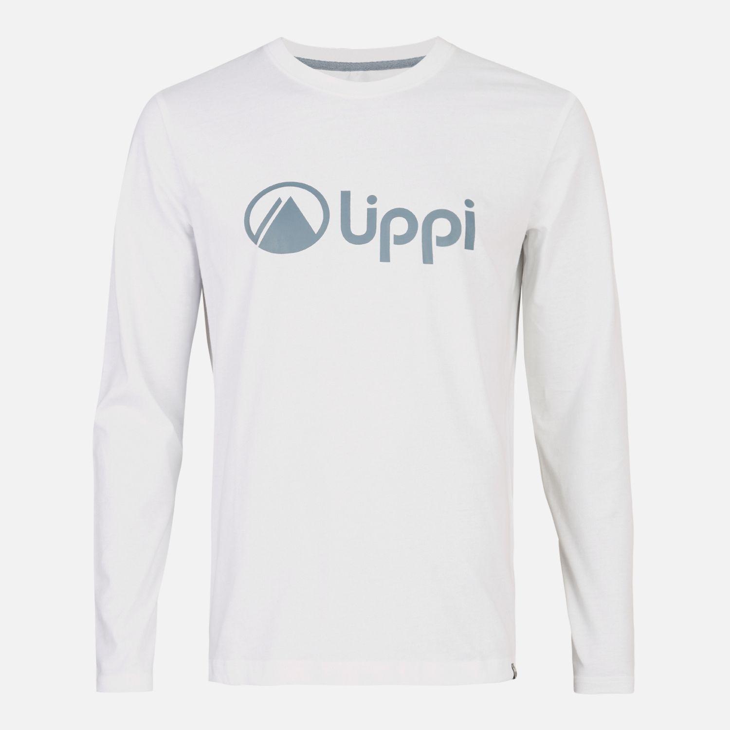 Polera Hombre Logo Lippi Long Sleeve T-Shirt Blanco azul Lippi-0
