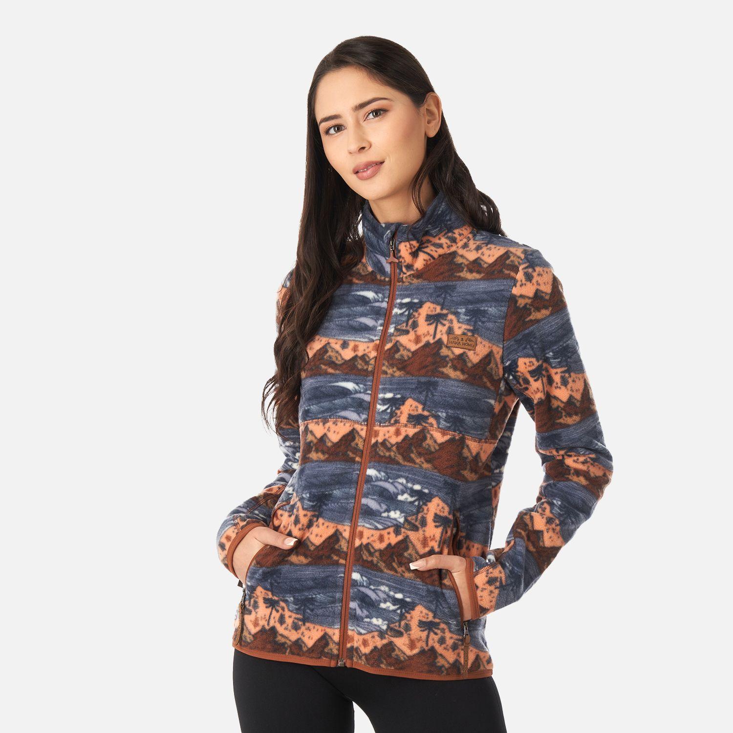 Poleron Mujer Tokerau Pro Print Damasco Haka Honu-1