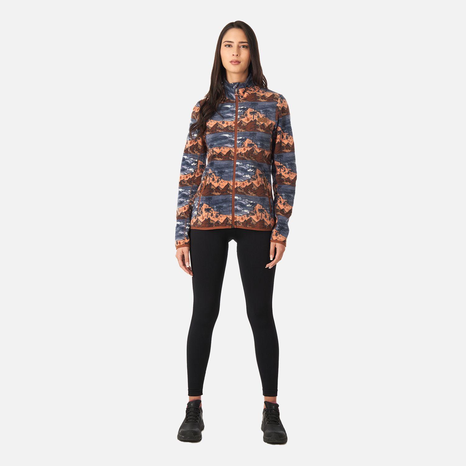 Poleron Mujer Tokerau Pro Print Damasco Haka Honu-5