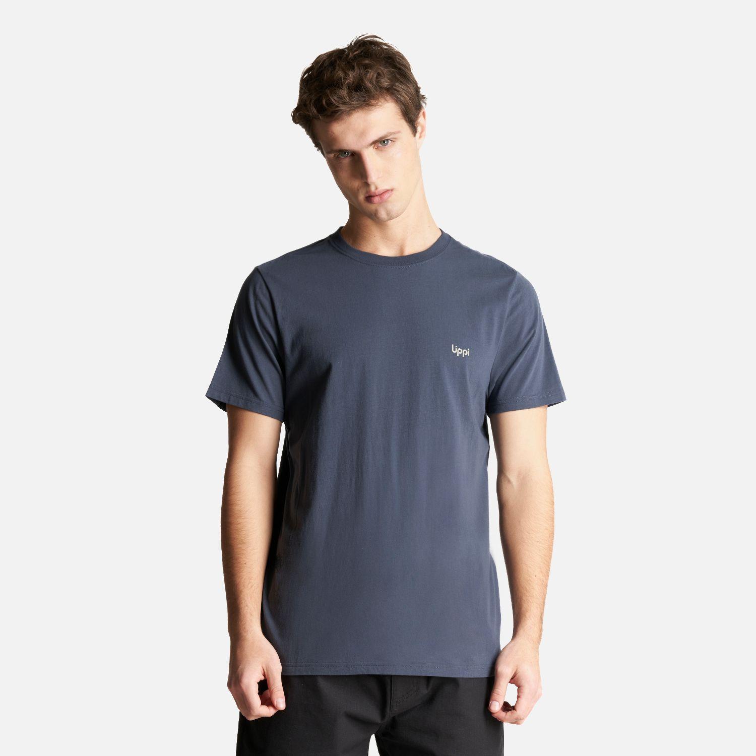 Polera Hombre Keep Exploring T-Shirt Azul Noche Lippi-0