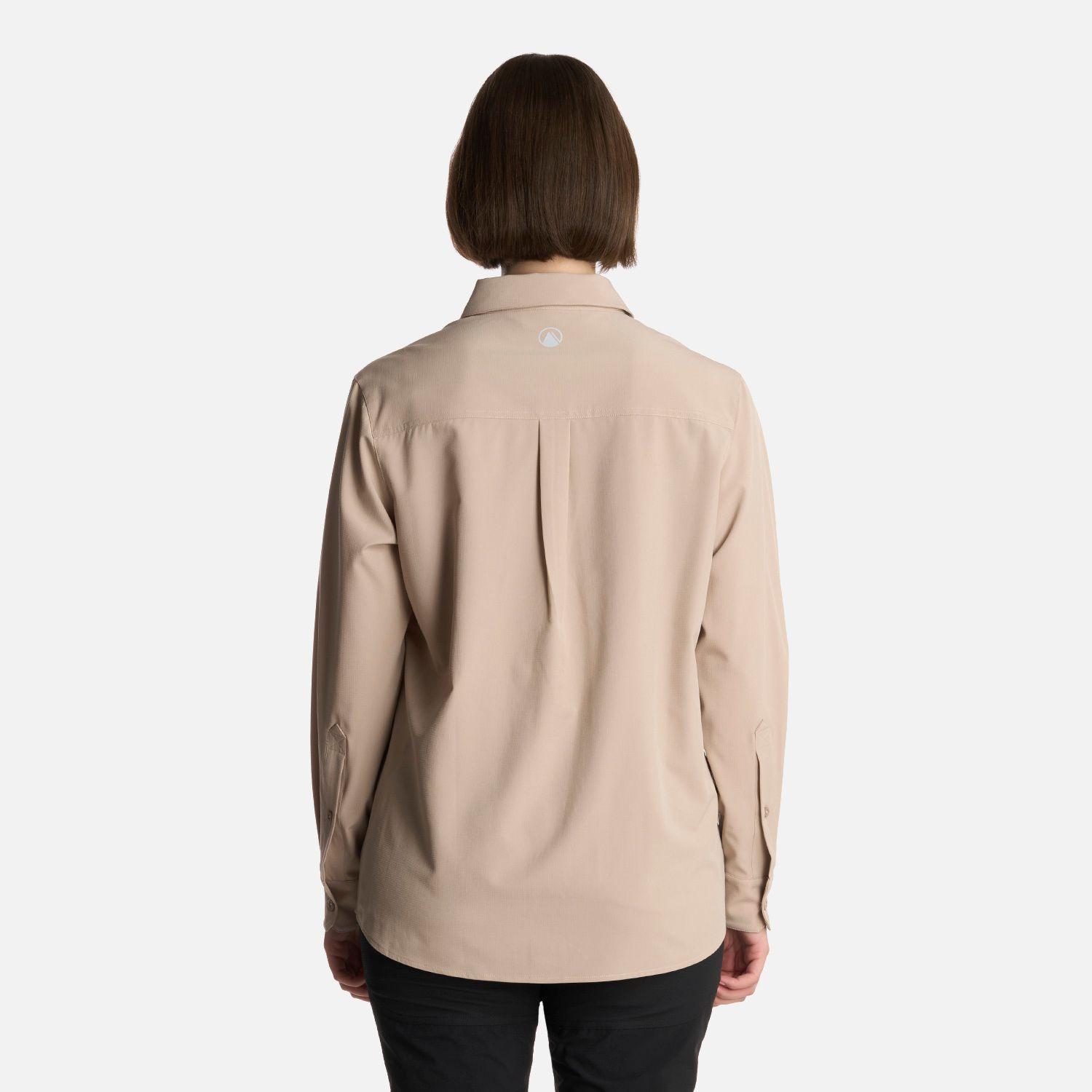 Camisa Mujer Murallon Q-Dry Shirt Taupe Lippi-2