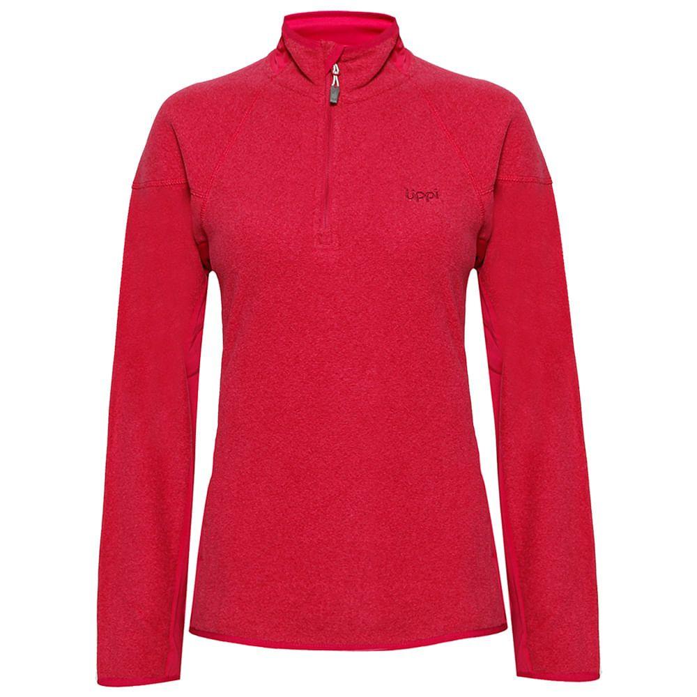 Poleron Mujer Stripes Nano-F 14 Zip Fucsia / Rosa Fuerte Lippi-0
