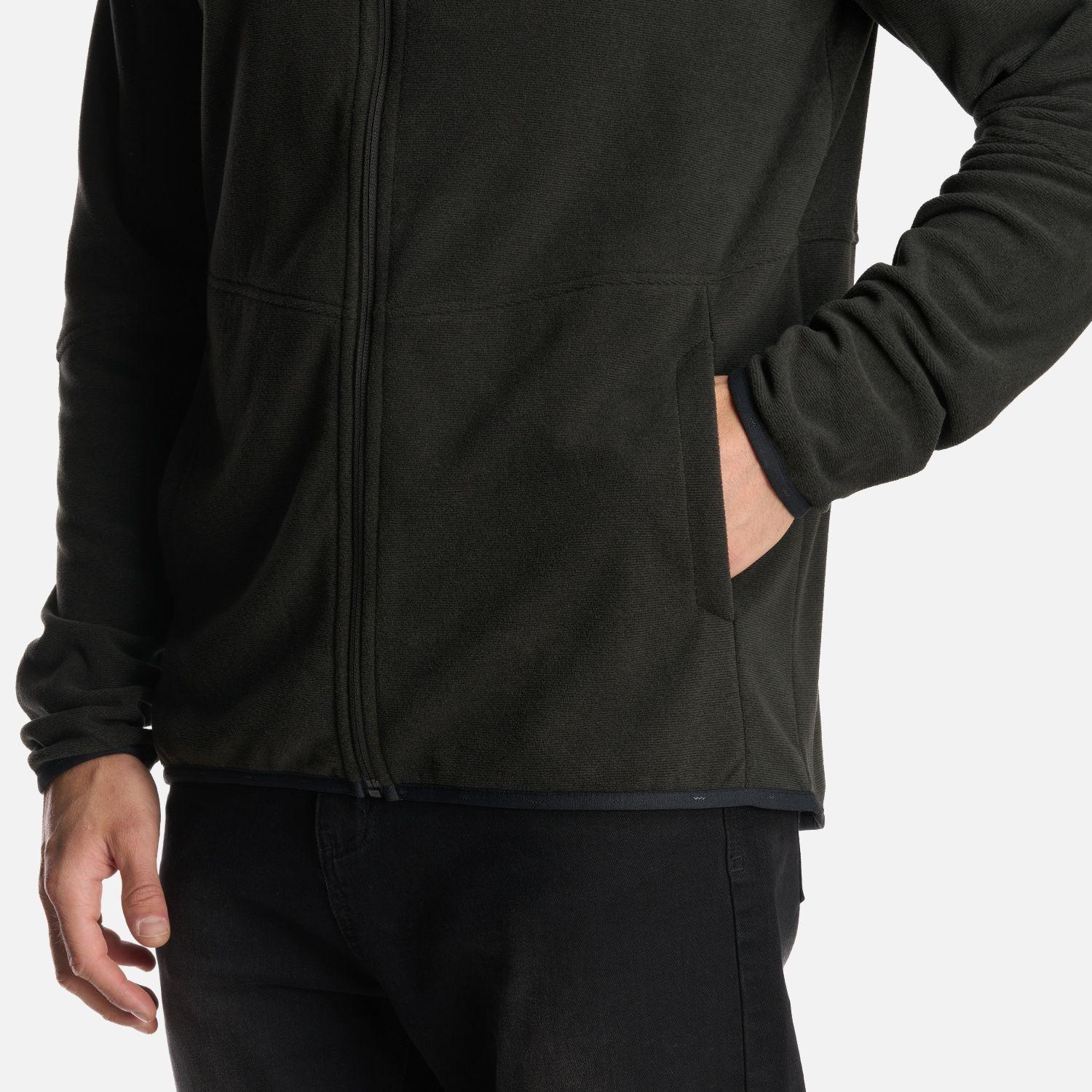 Poleron Hombre Stripes Nano-F Full Zip Hoody Negro Lippi I24-6