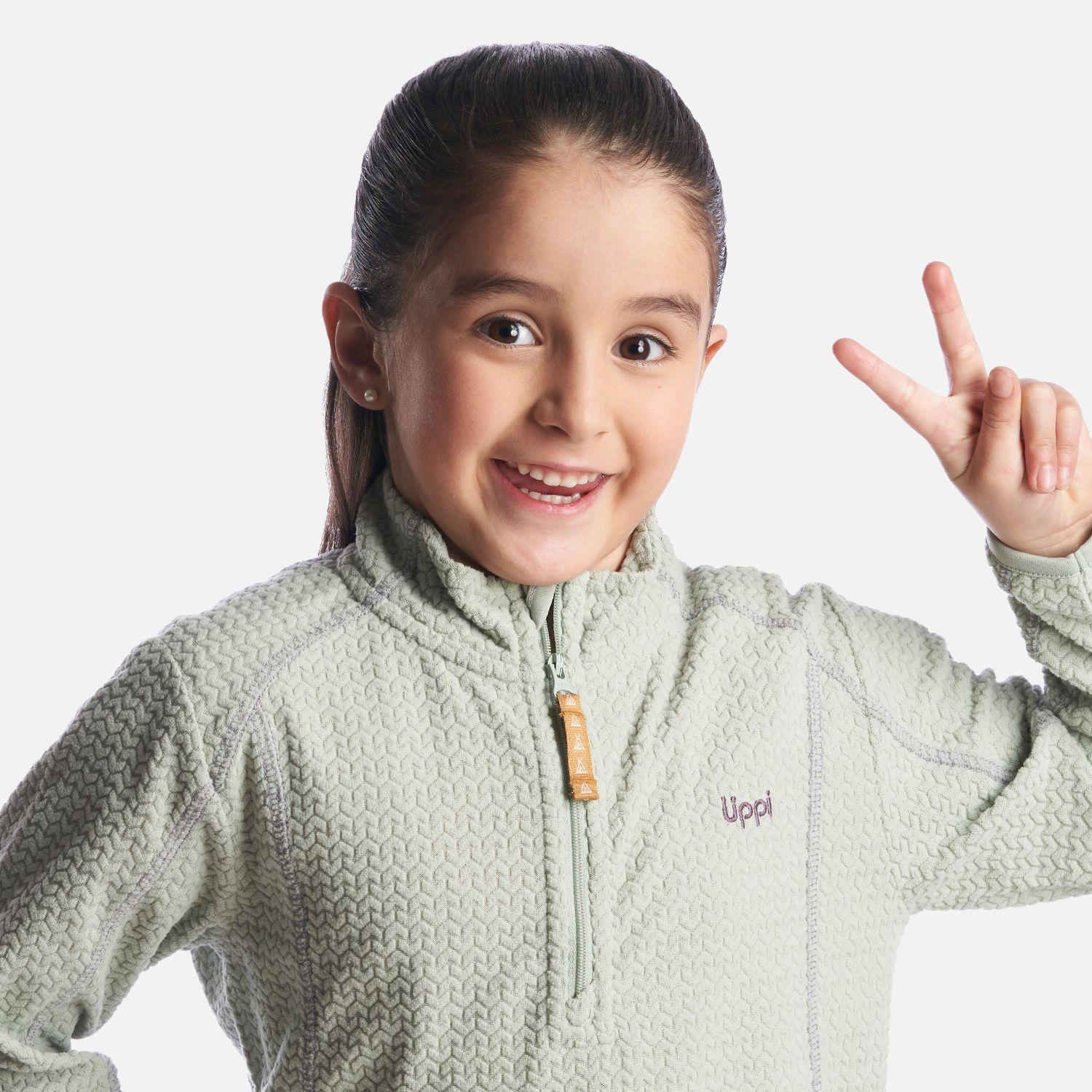 Poleron Niña Saltamontes Nano-F 1/4 Zip Jade Lippi-3