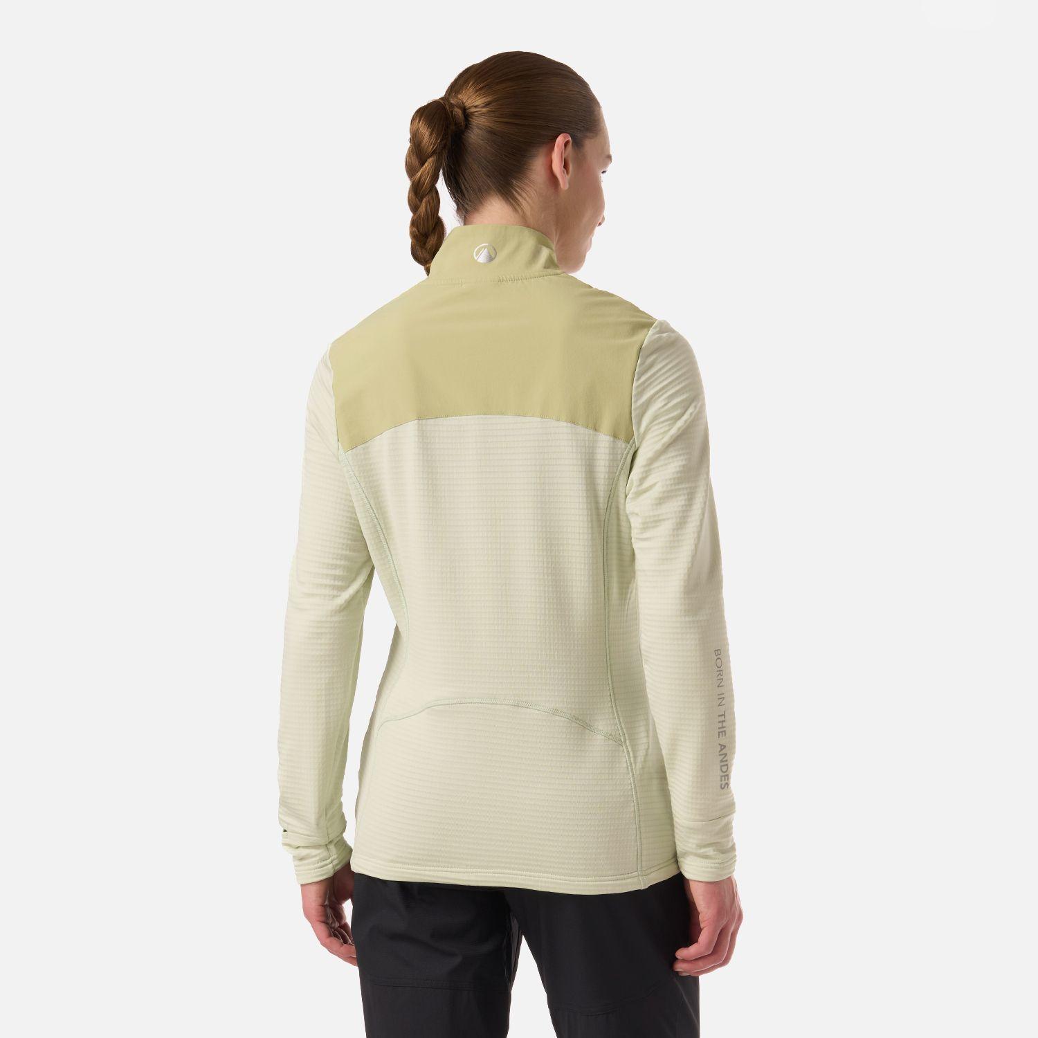 Polerón Mujer Karova Nano-F 1/4 Zip Verde Claro Lippi V26-2