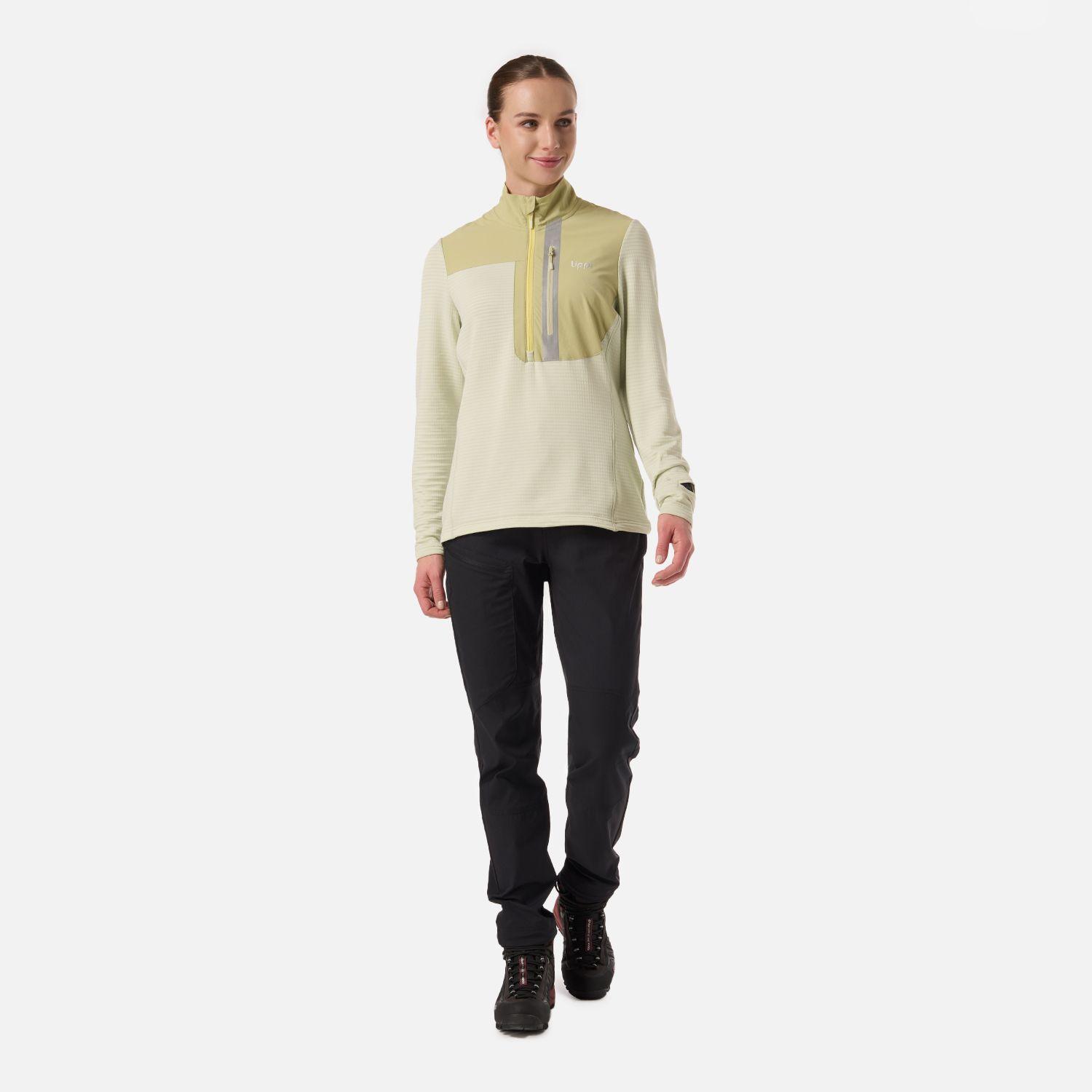 Polerón Mujer Karova Nano-F 1/4 Zip Verde Claro Lippi V26-5