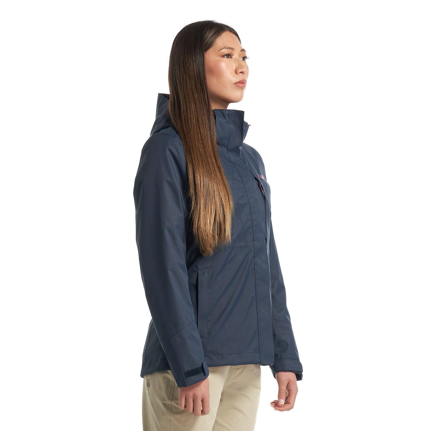 Chaqueta Mujer Tres Cruces Fusion-3 Hoody Jacket Azul Piedra Rosa Oscuro Lippi-2