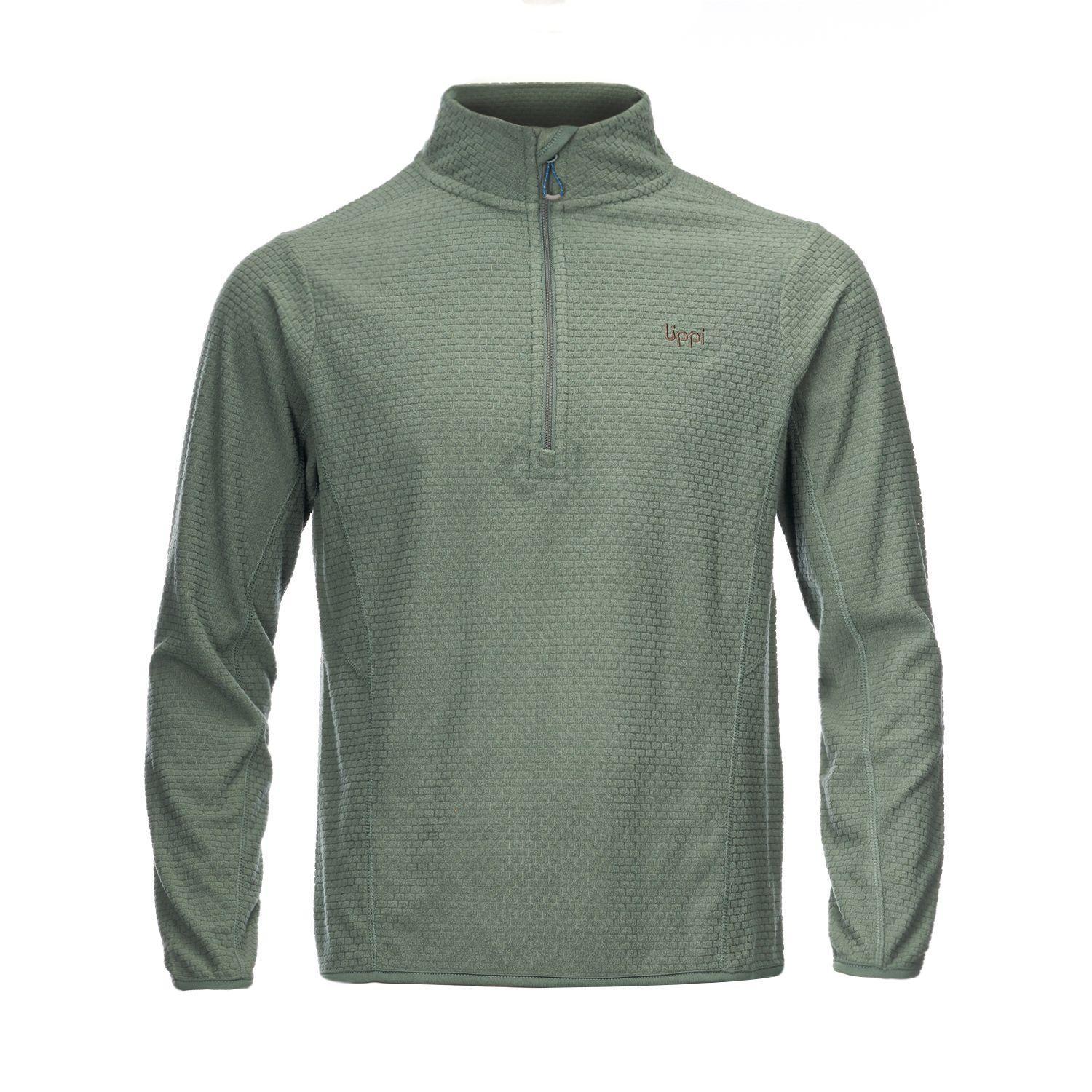 Poleron Teen Boy Mild Nano-F 14 Zip Verde Grisaceo Lippi-0
