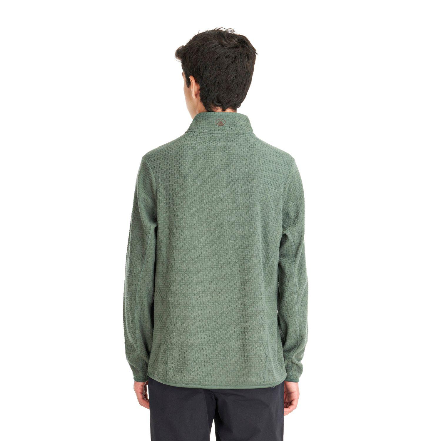 Poleron Teen Boy Mild Nano-F 14 Zip Verde Grisaceo Lippi-3